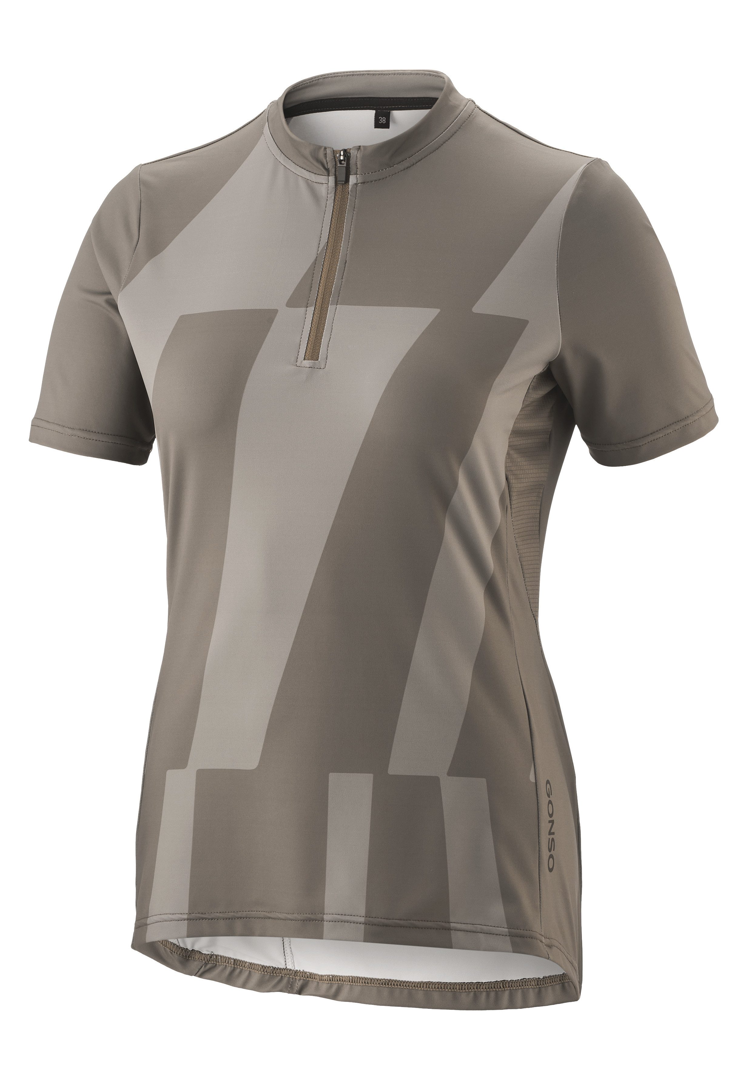 Gonso Fietsshirt Adventure Jersey Halfzip W Dames fiets trui korte mouwen, rugzak met rits, quick-dry, slim fit