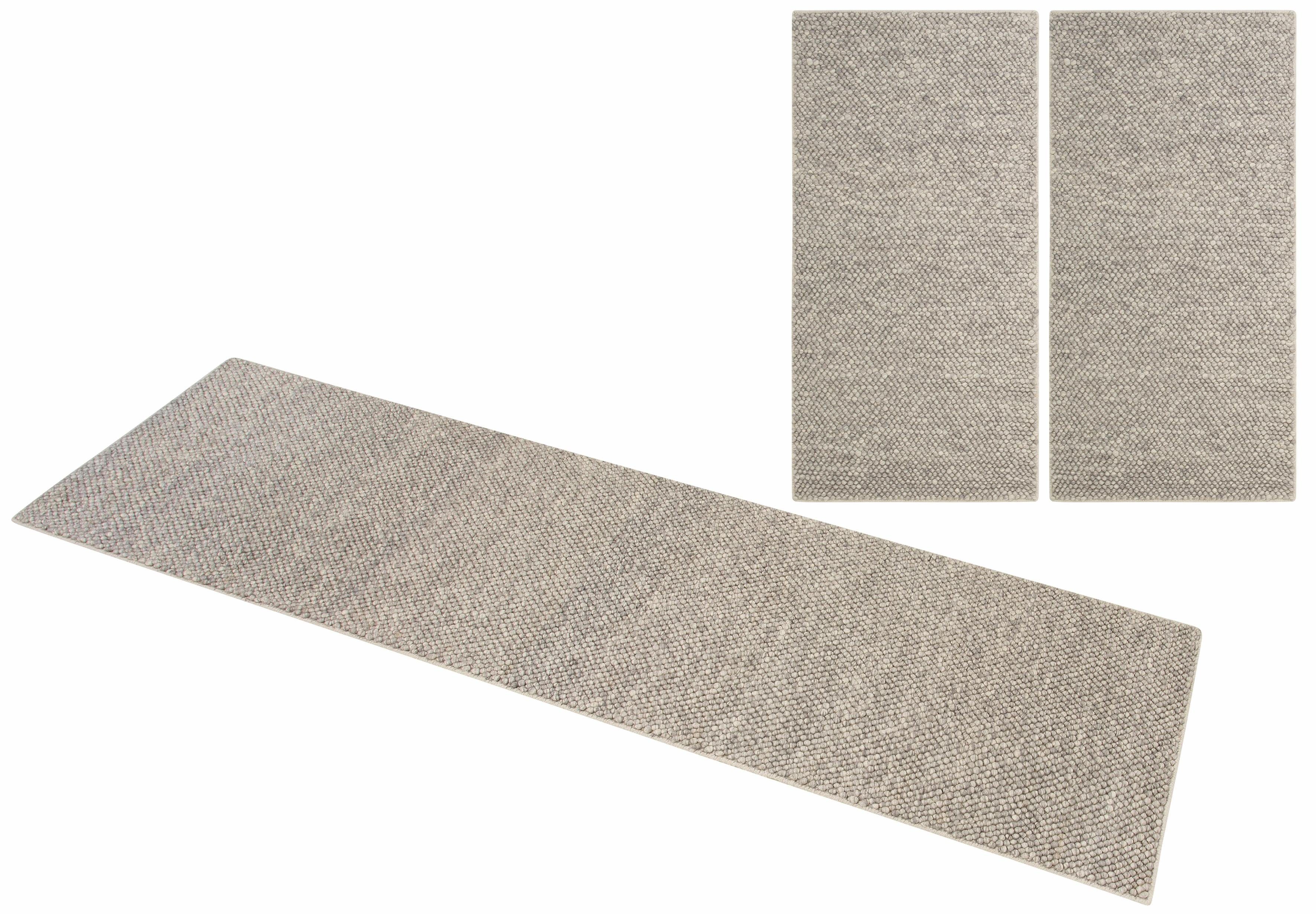 my home Set slaapkamerkleedjes Wolly, handgeweven tapijten Slaapkamerkleed, wol, met de hand geweven, loper-set woonkamer, slaapkamer