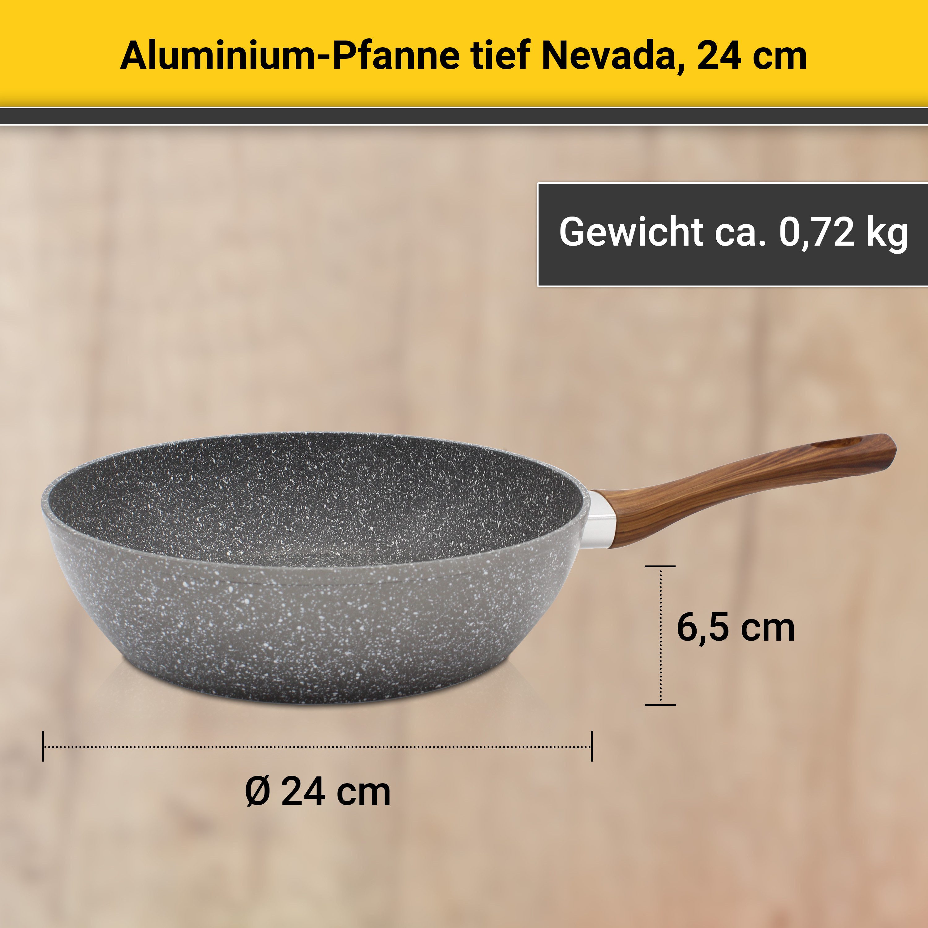 Krüger Koekenpan Nevada voor inductiekookvelden geschikt (1-delig)