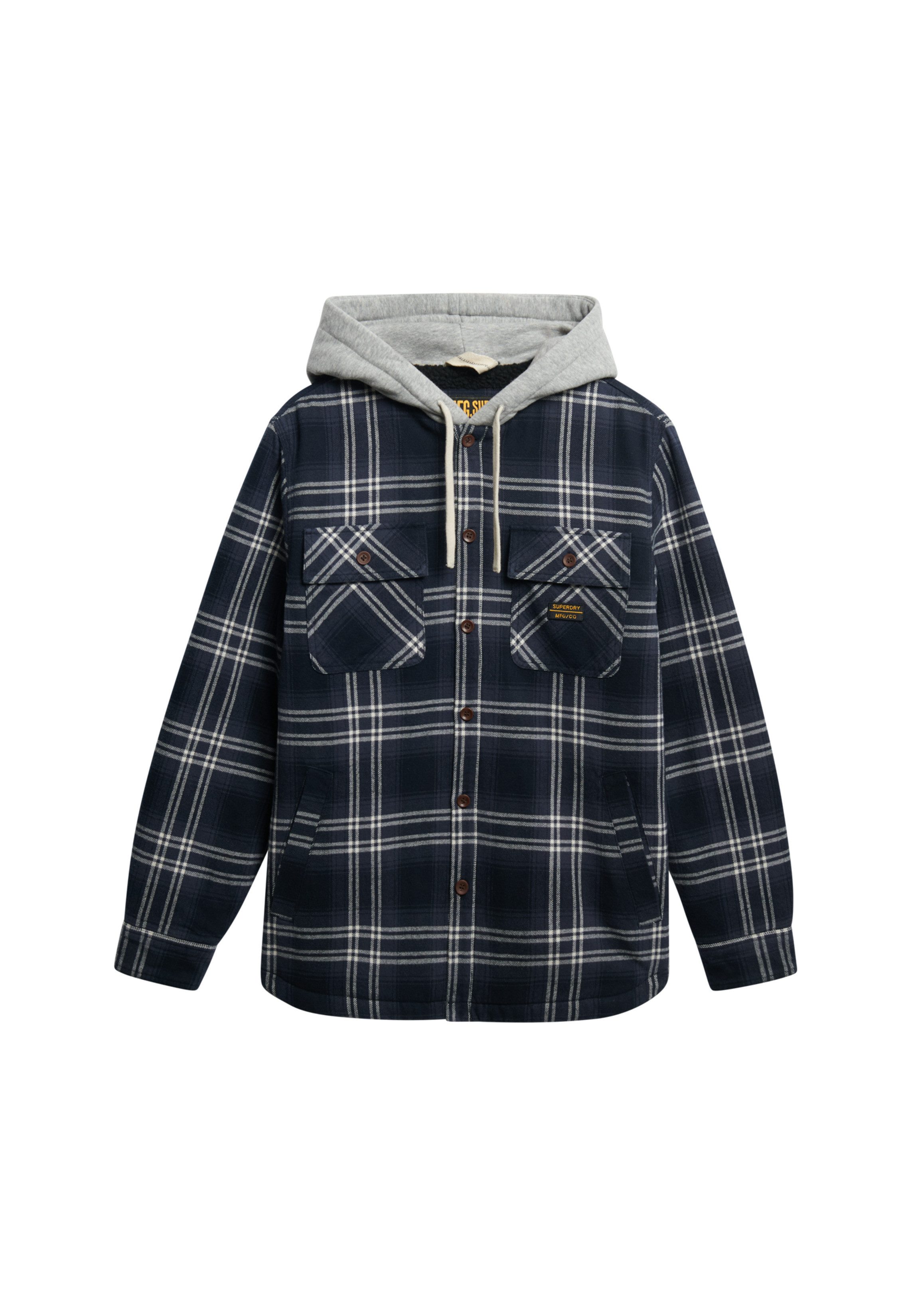 Superdry Overhemd met lange mouwen SURPLUS HOODED CHECK SHIRT