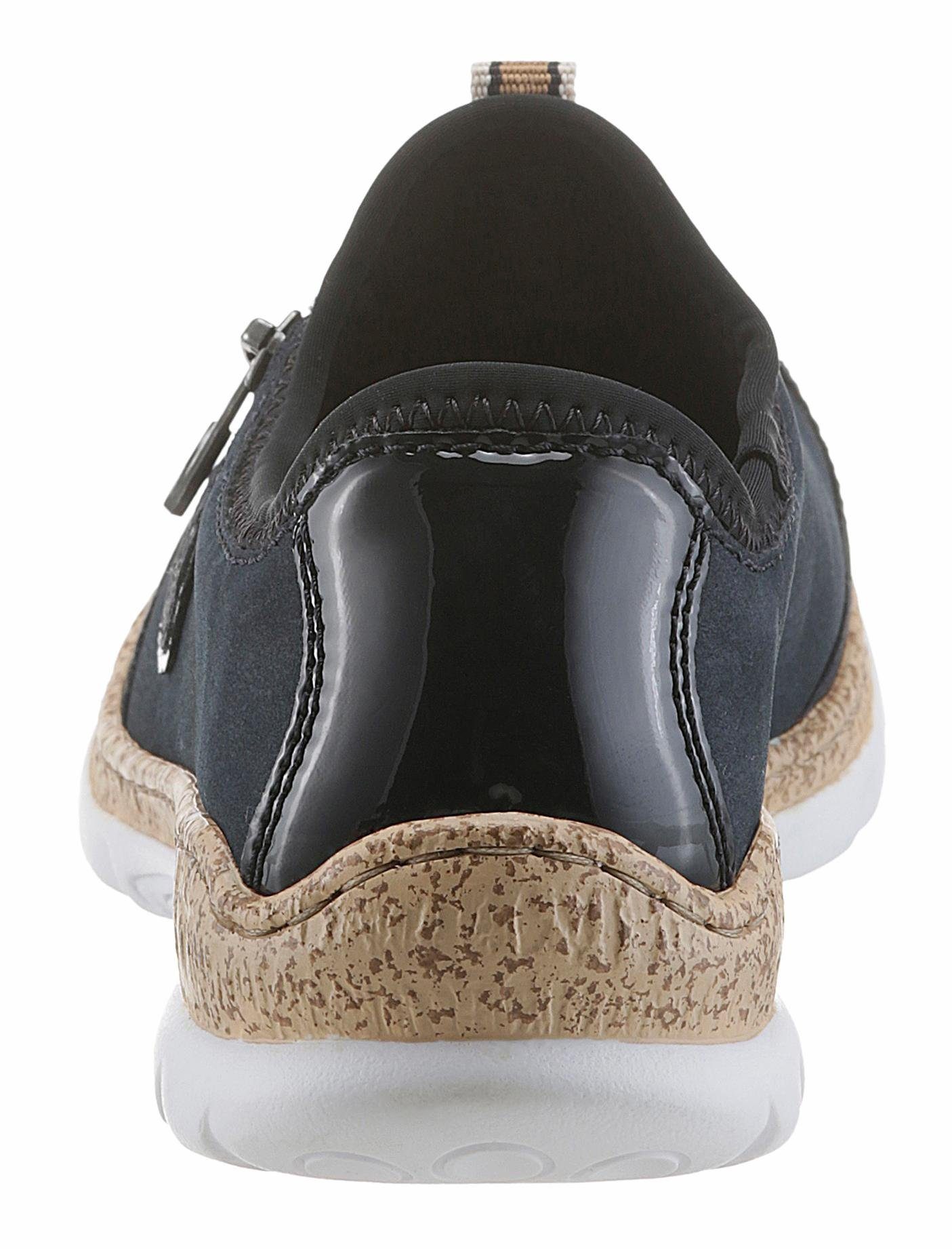 Rieker Slip-on sneakers Slipper, instapschoen met buitenrits