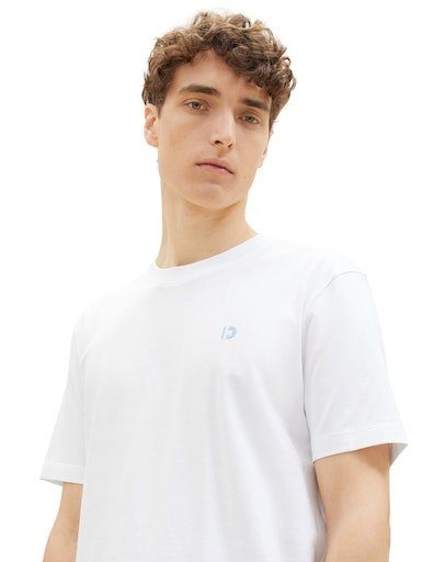 Tom Tailor Denim T-shirt Crewneck met kleine logoprint