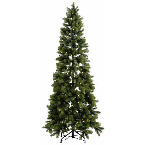 Premium-kunstkerstboom, slank model, met led-lichtsnoer