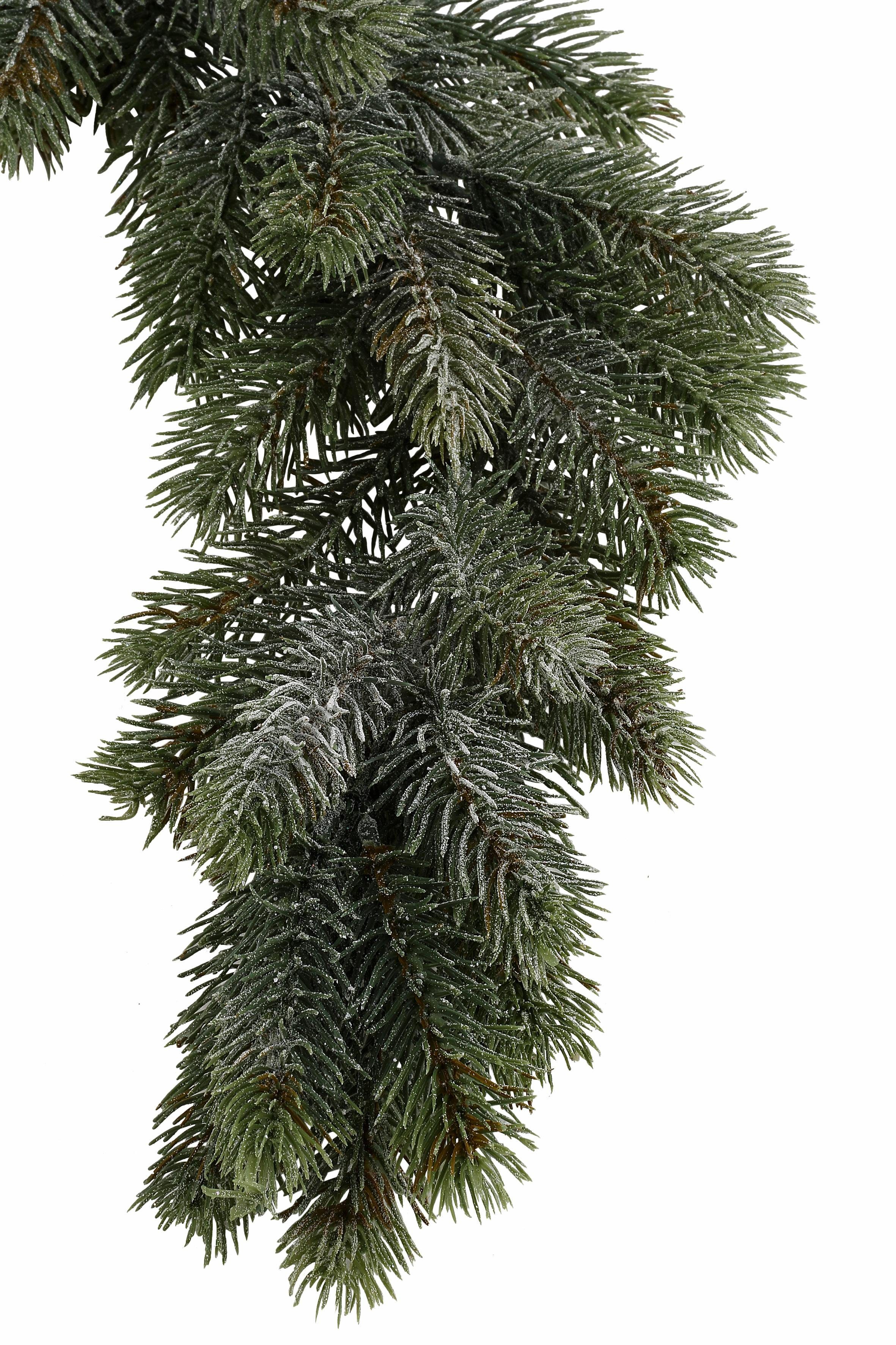my home Winterse kunstplant Kerstversiering, kerstguirlande Guirlande, licht frozen, lengte 180 cm