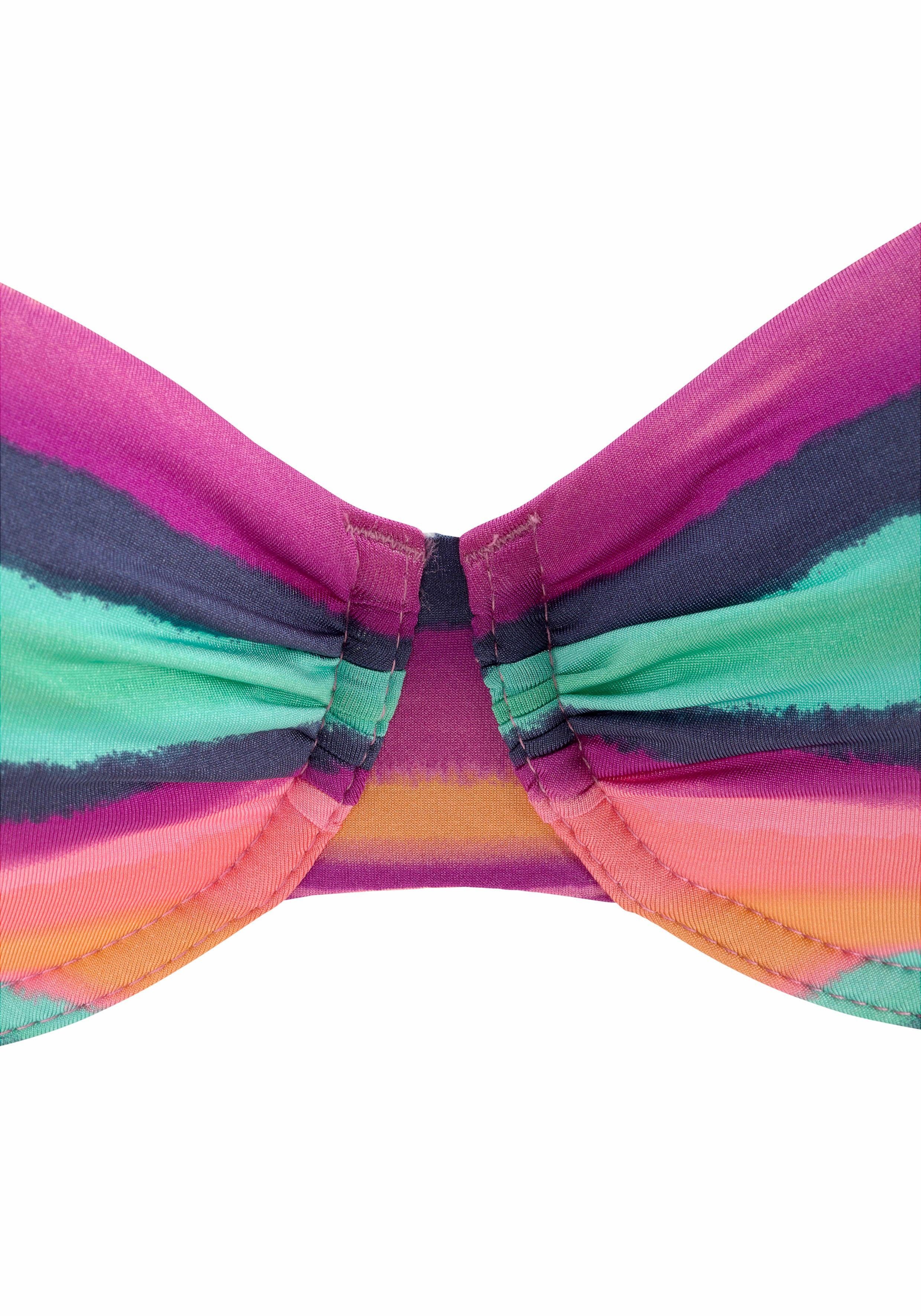 Lascana Bikinitop met beugels Rainbow met verstelmogelijkheid opzij