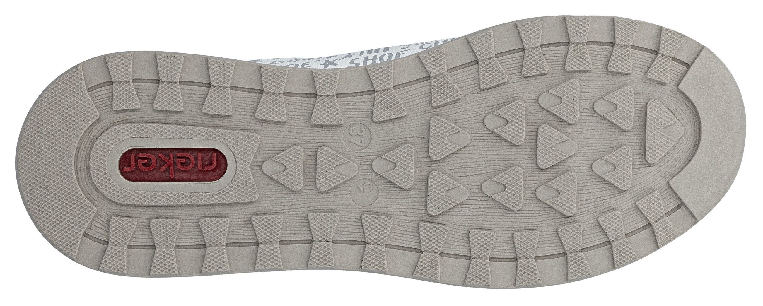 Rieker Sneakers verwijderbare zachte inlegzool, vrijetijdsschoen, lage schoen, veterschoen