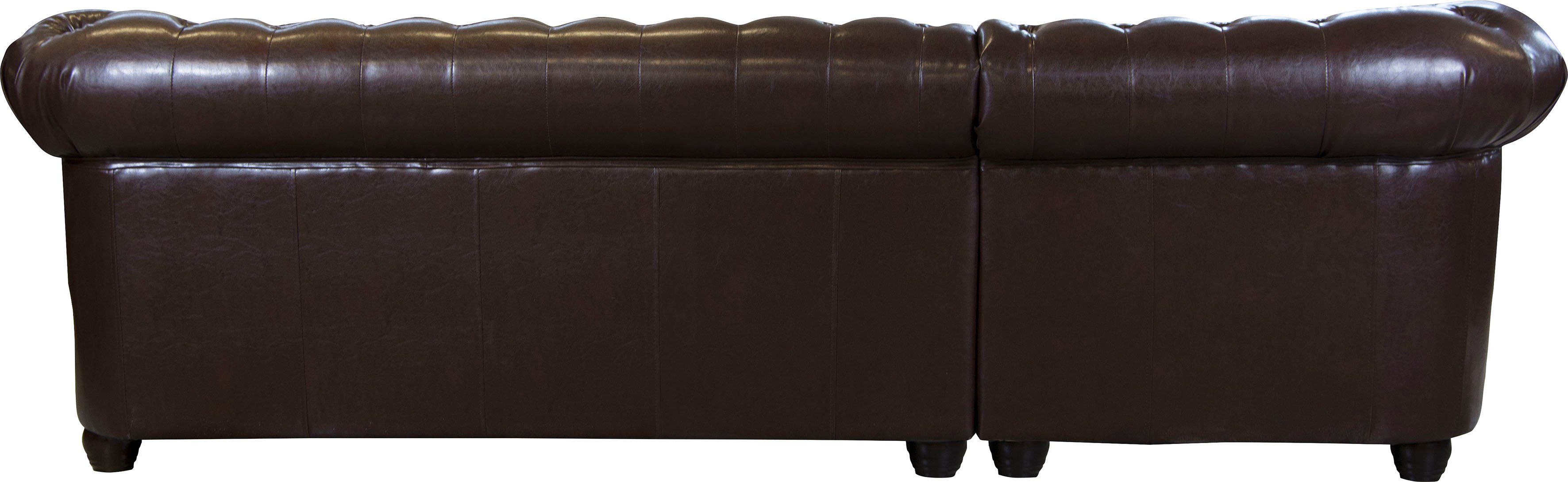 Home affaire Chesterfield-bank Rysum L-vorm Chesterfield-look, gelijkbenig