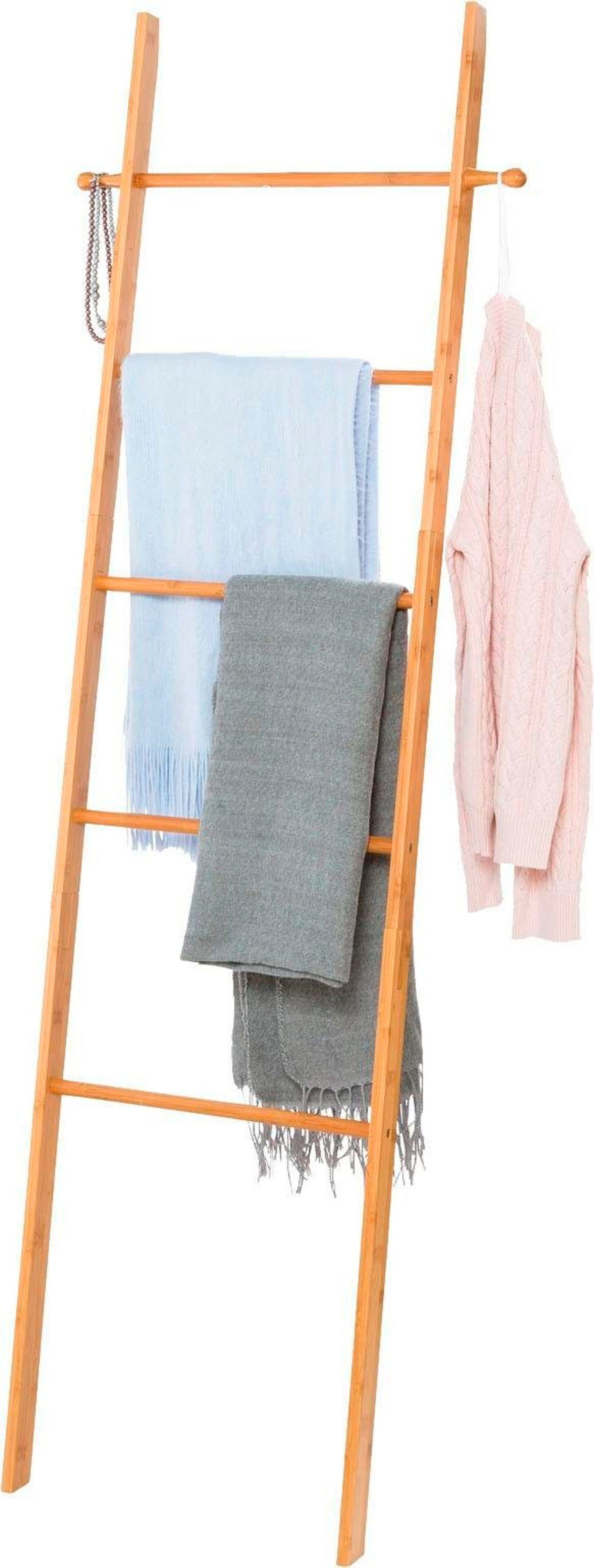 WENKO Handdoekenladder Bahari Bamboe, handdoekhouder (5-delig)