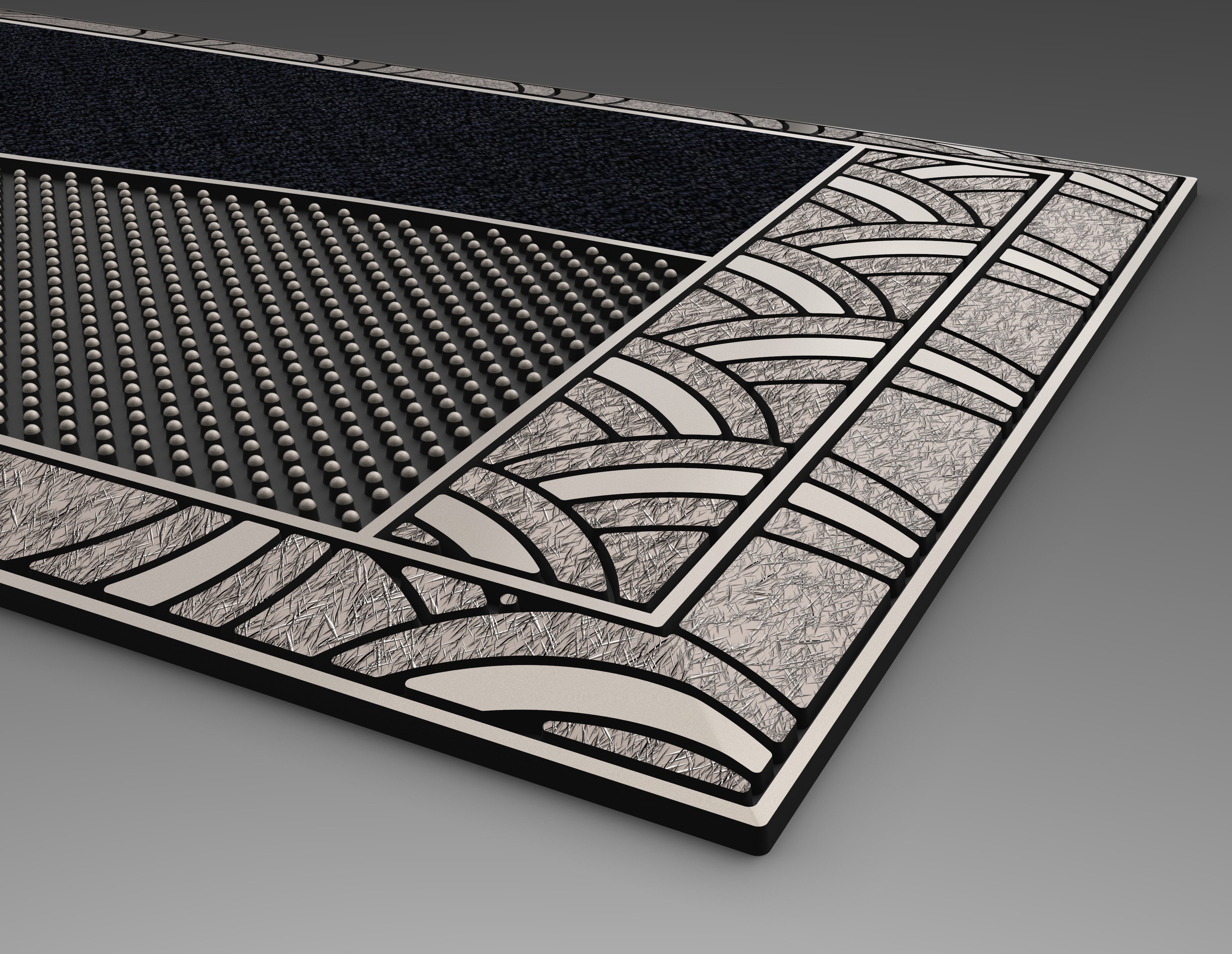 Home2Fashion Mat CenterClean XL - Waves smalle vuilafstotende mat, robuust, golven, geschikt voor binnen en buiten