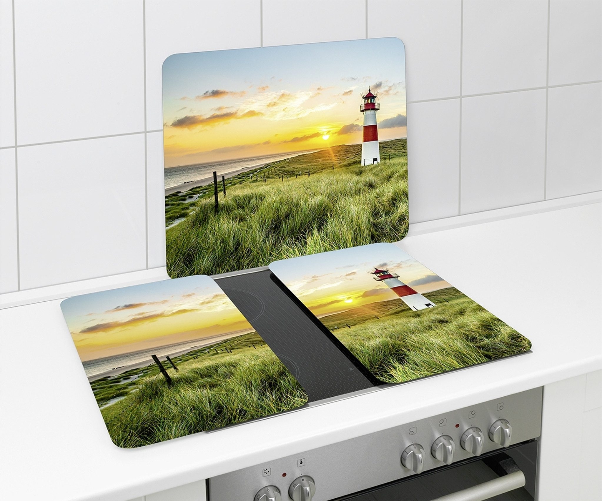 Maximex Kookplaatdeksel Universeel Model Vuurtoren (set, 2-delig)