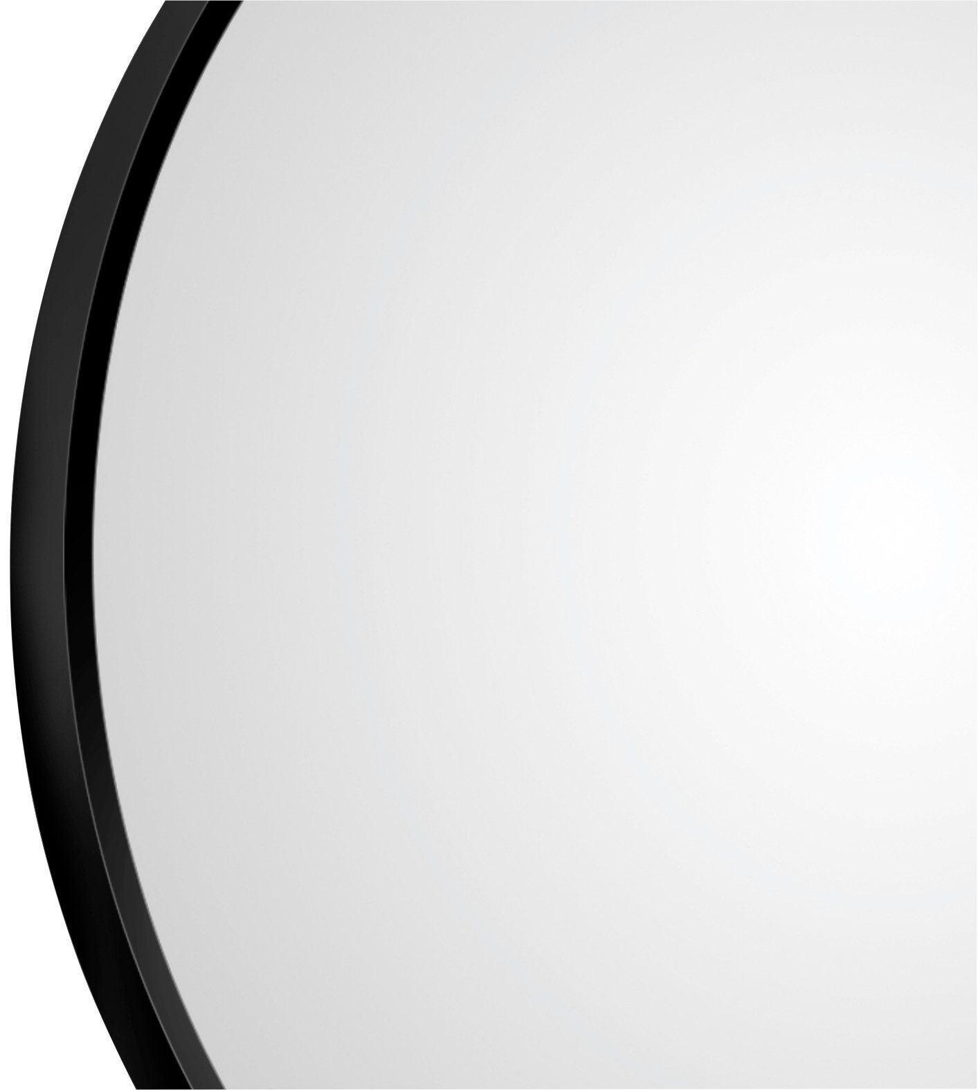 Talos Led-lichtspiegel rond, met indirecte ledverlichting in matzwart ø 60 cm