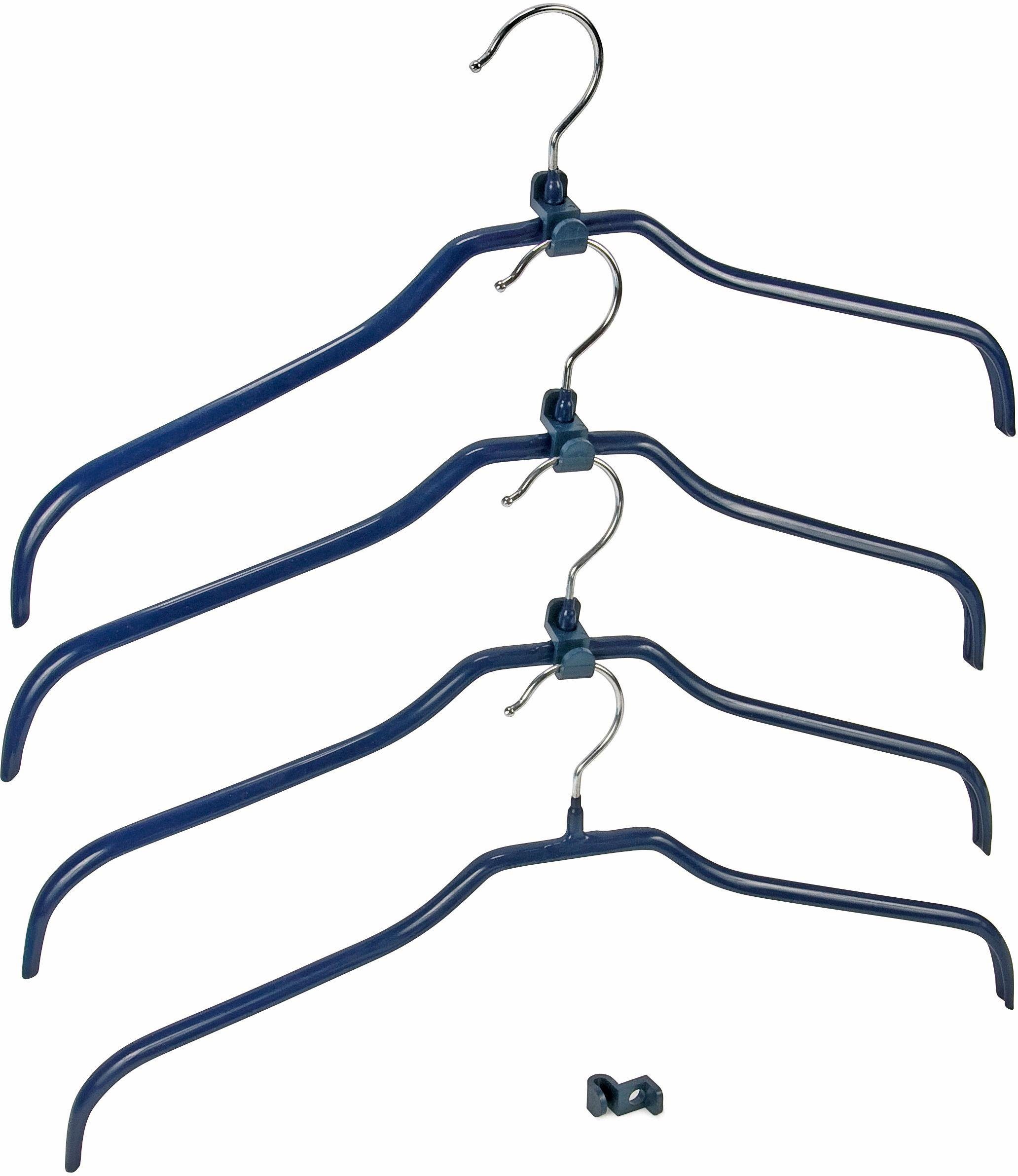WENKO Kleerhanger Multicolour van metaal met antislip coating, inclusief hangerverbindingen (set, 12-delig)