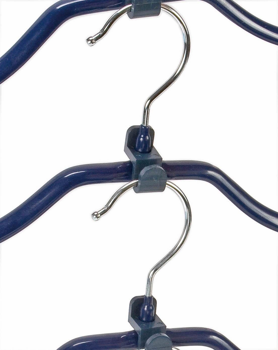 WENKO Kleerhanger Multicolour van metaal met antislip coating, inclusief hangerverbindingen (set, 12-delig)