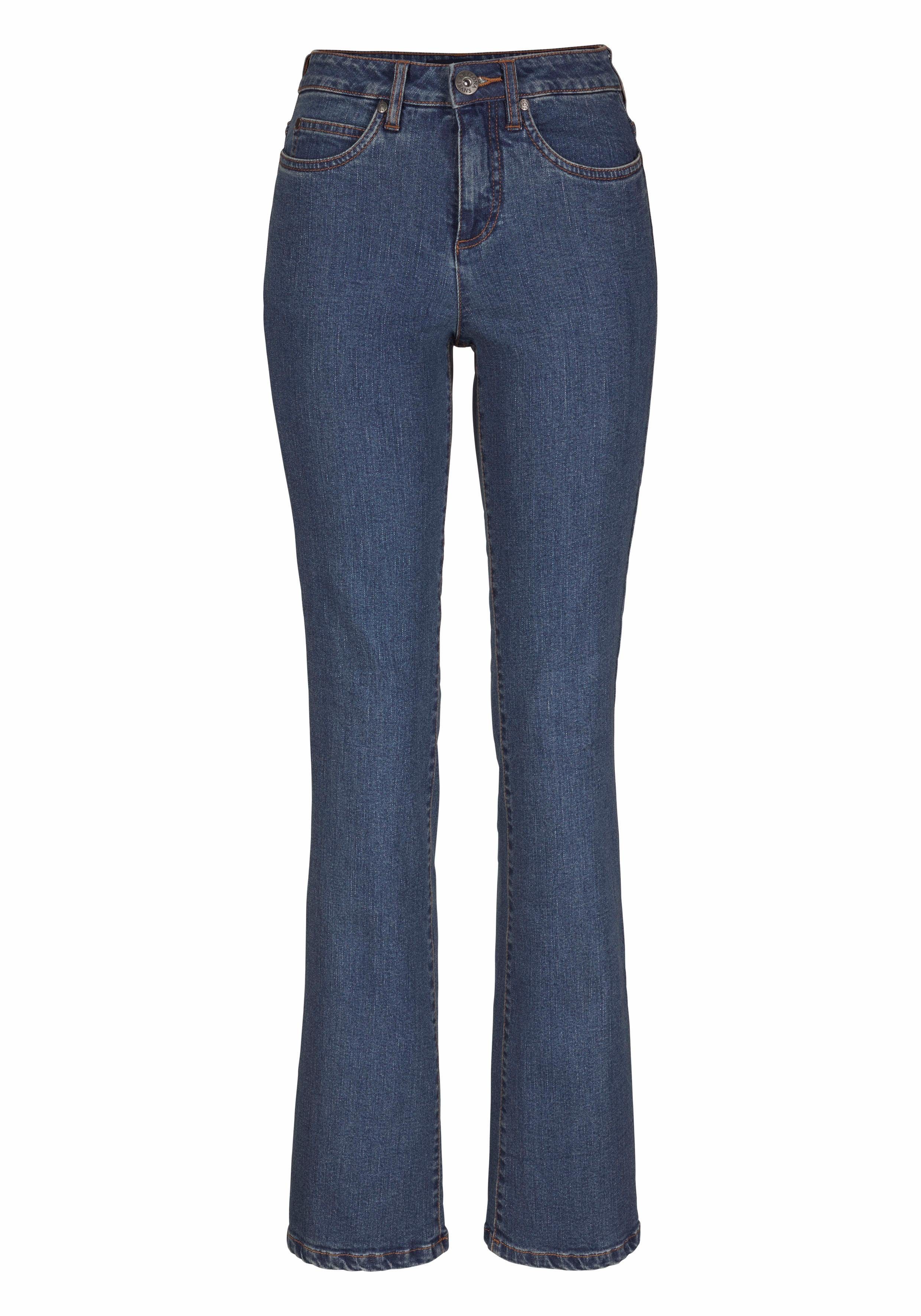 Arizona Bootcut jeans Comfort Fit uitlopende pasvorm, met steekzakken, hoge taille