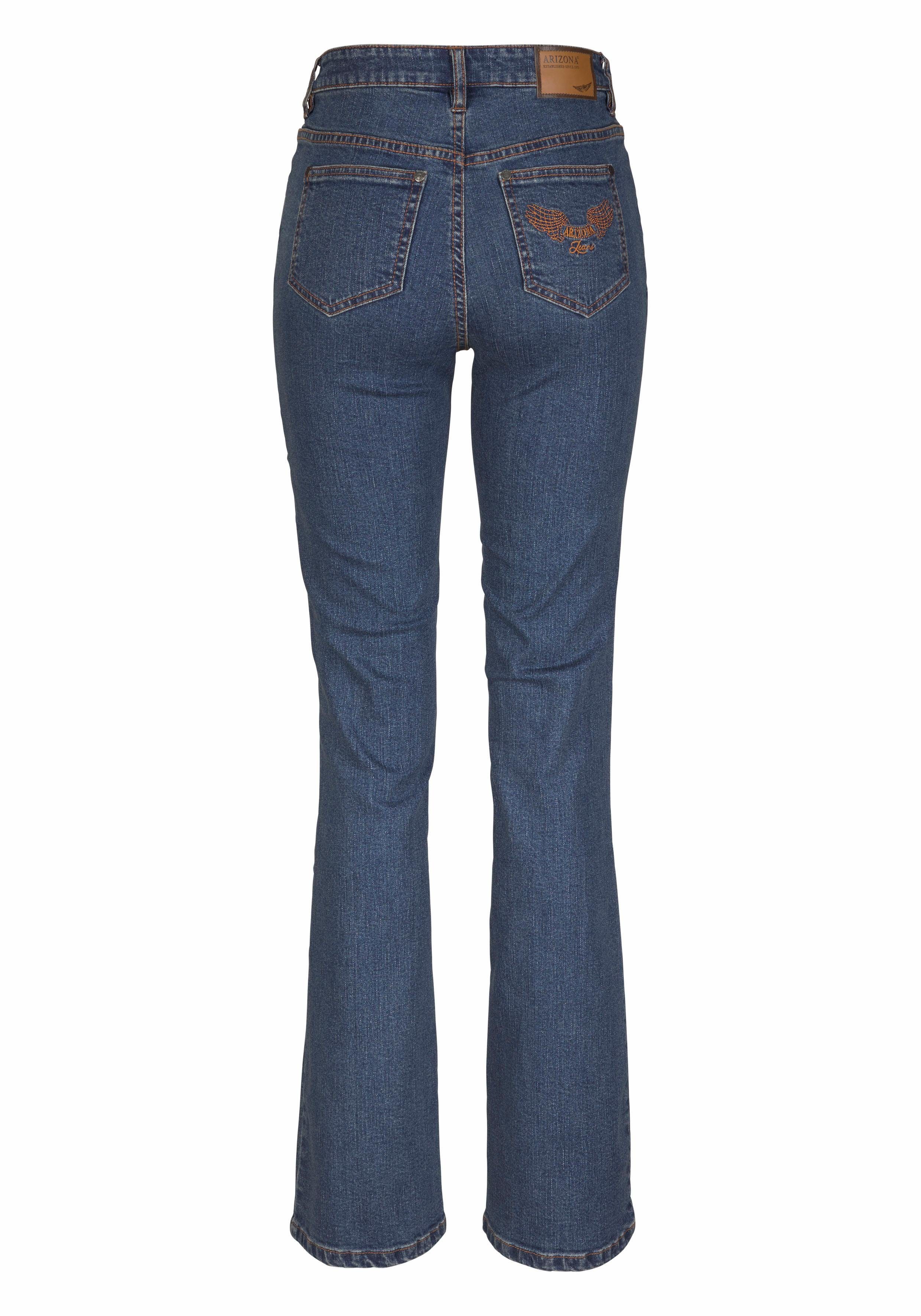 Arizona Bootcut jeans Comfort Fit uitlopende pasvorm, met steekzakken, hoge taille