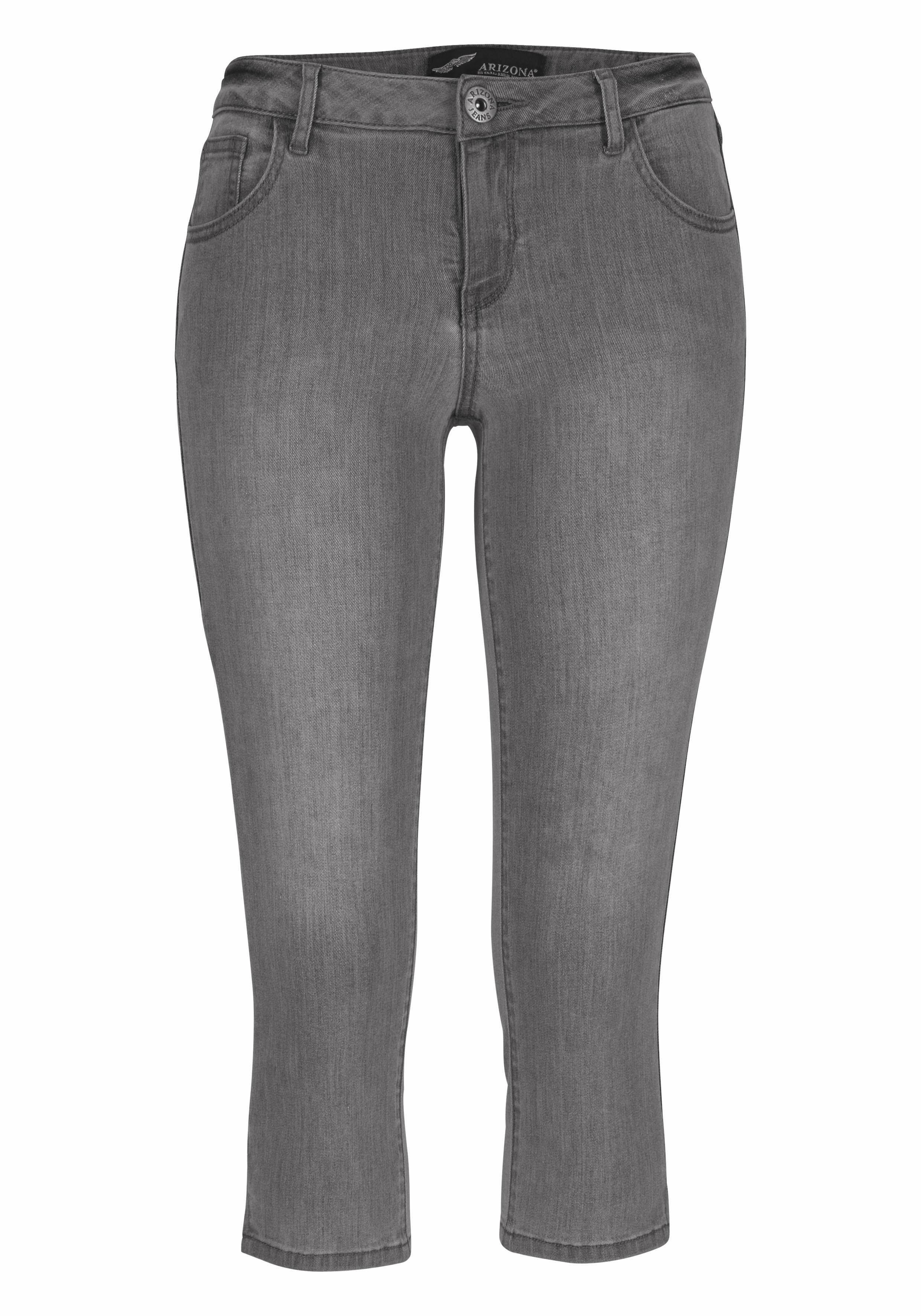 Arizona Capri jeans Ultra Stretch extra-strakke snit, modieuze beenafsluiting met split