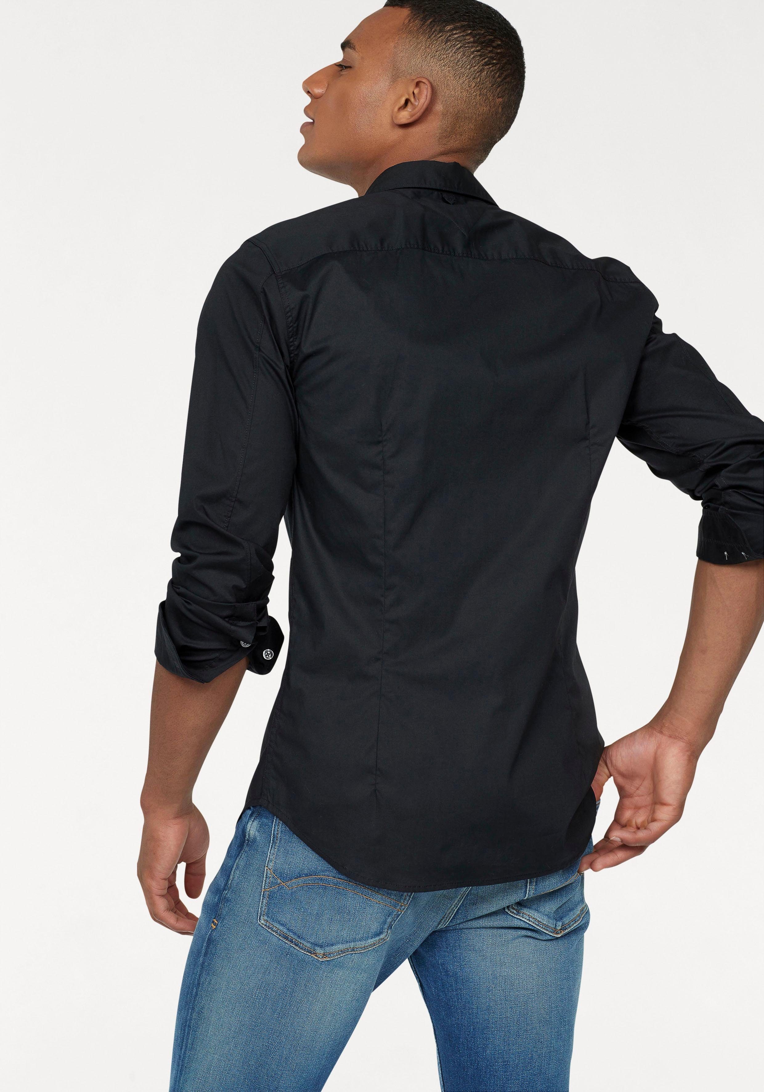 TOMMY JEANS Overhemd met lange mouwen Sabim Stretch Hemd Shirt Stretch shirt, premium, slim fit, met elastaan