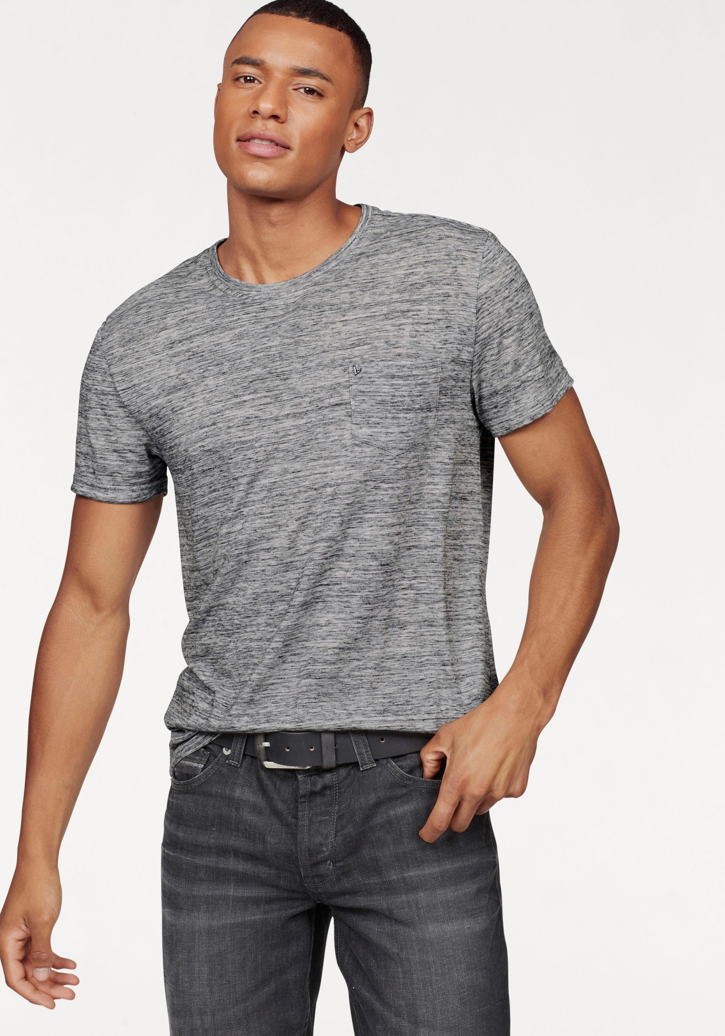 Bruno Banani T-shirt Korte mouwen, slim fit, effen, ronde hals