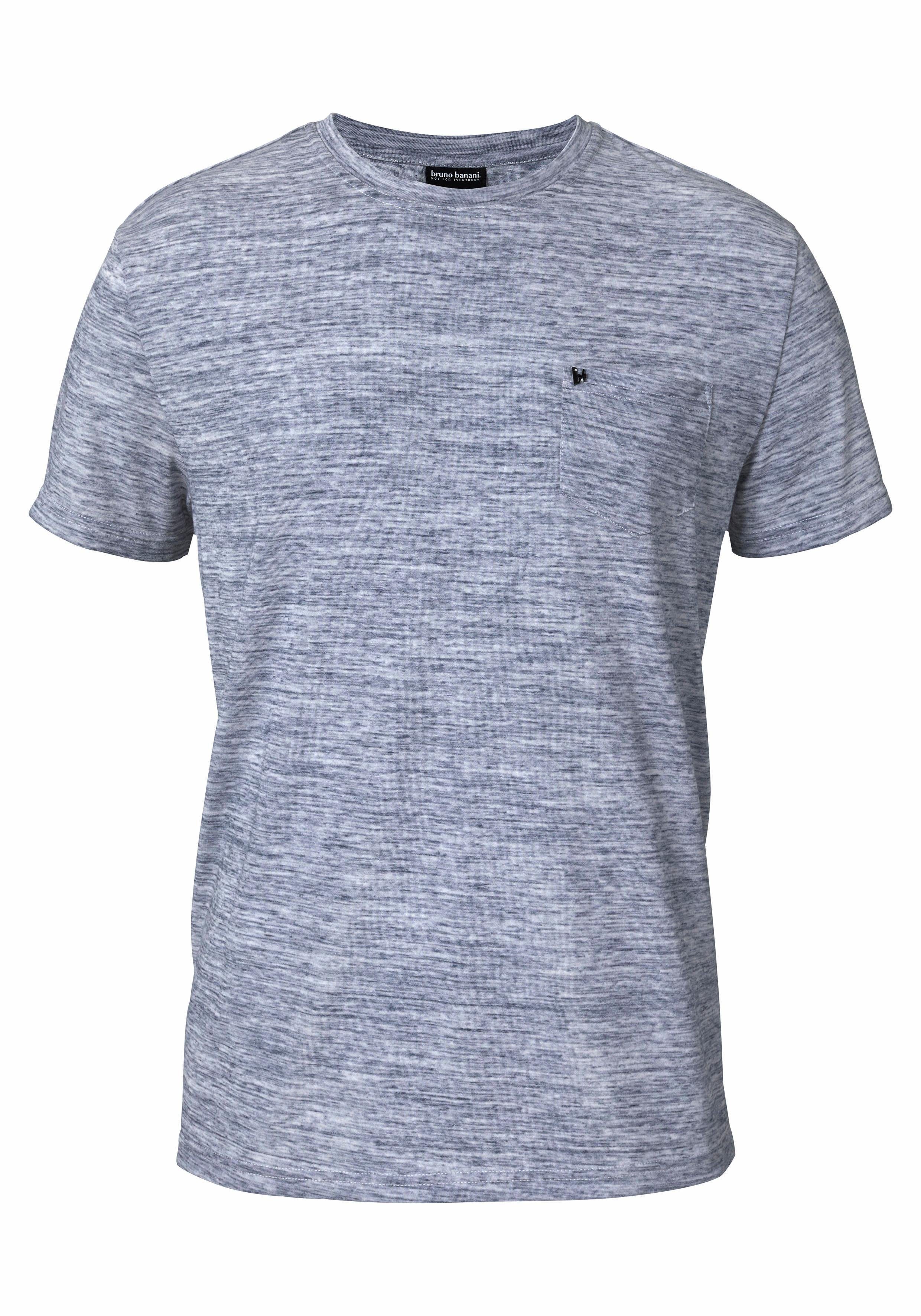 Bruno Banani T-shirt Korte mouwen, slim fit, effen, ronde hals