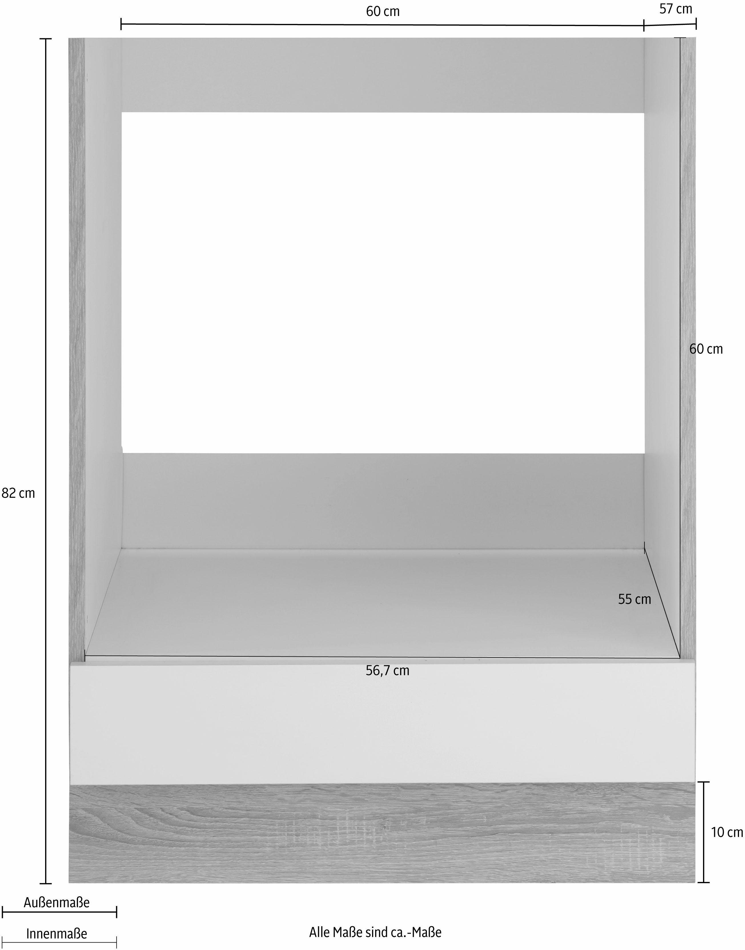 wiho Küchen Ombouwkast voor oven Flexi Hoogte 82 cm