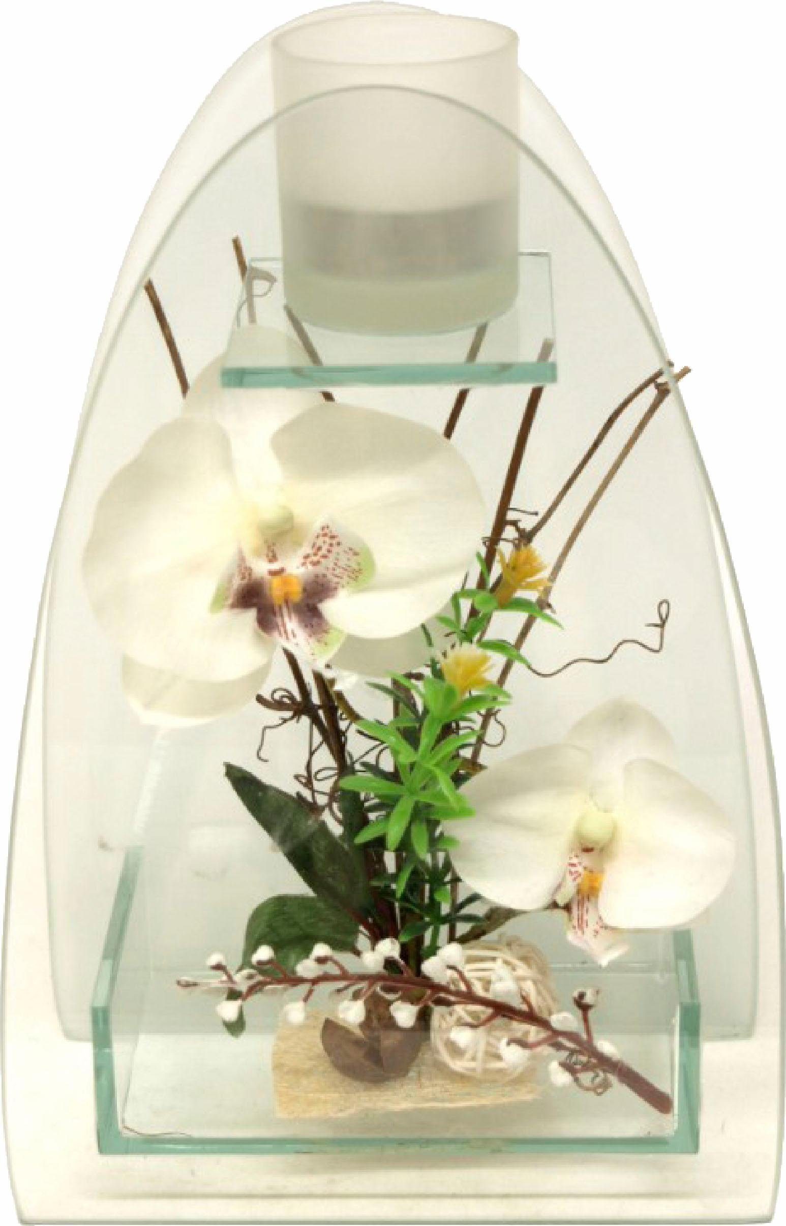 Waxinelichthouder 'Orchidee' IGEA Wit