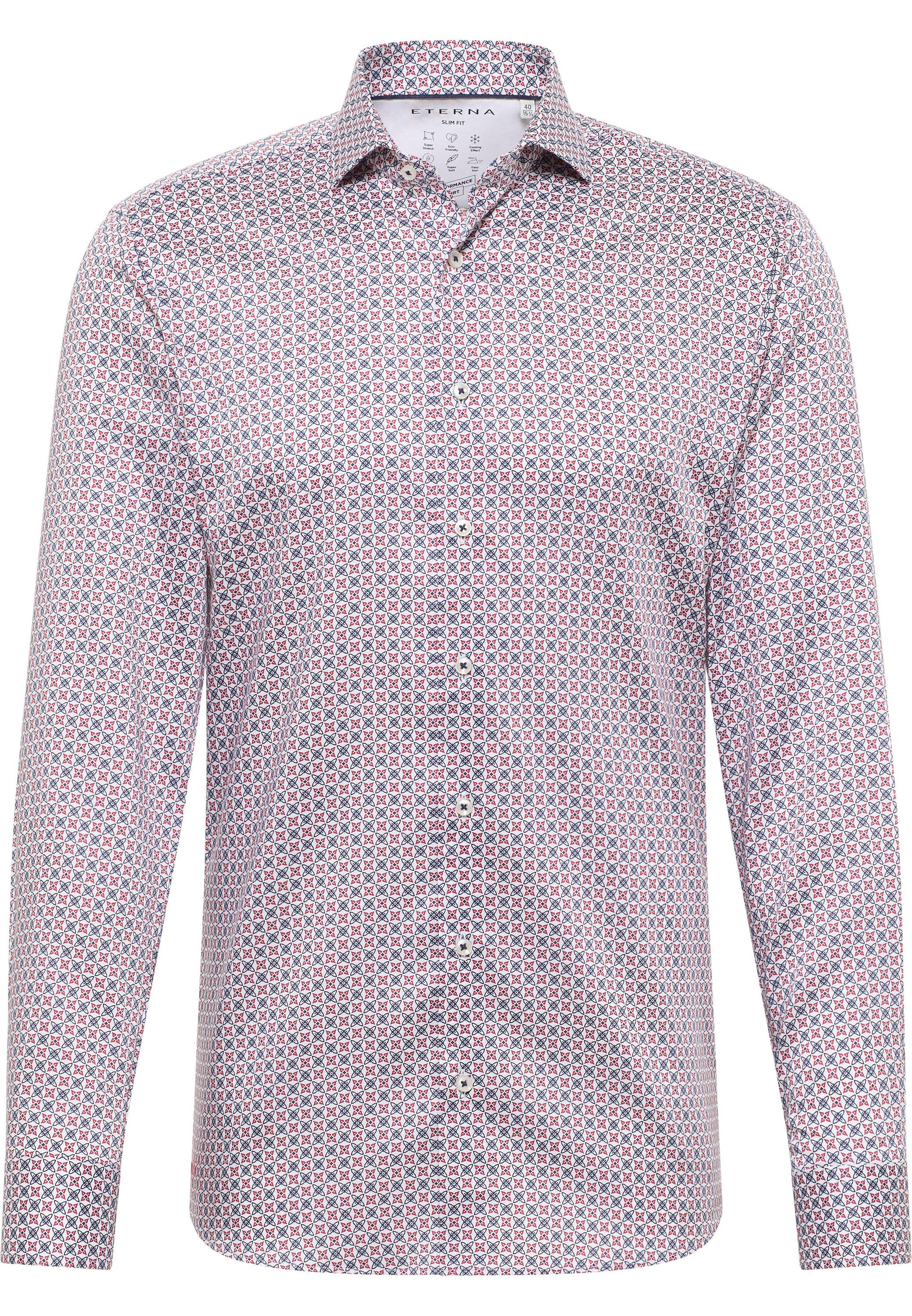Eterna Overhemd met lange mouwen Slim fit EASY IRON (gemakkelijk te strijken)