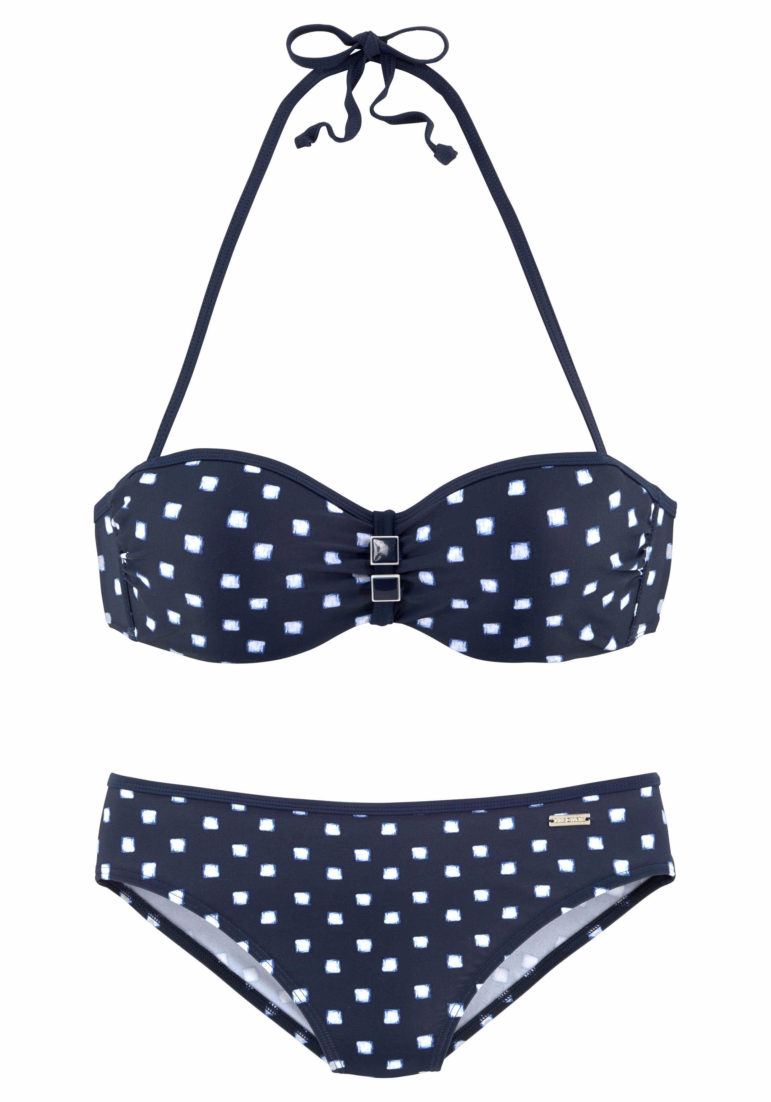 Lascana Beugelbikini in bandeaumodel met sieraccessoires