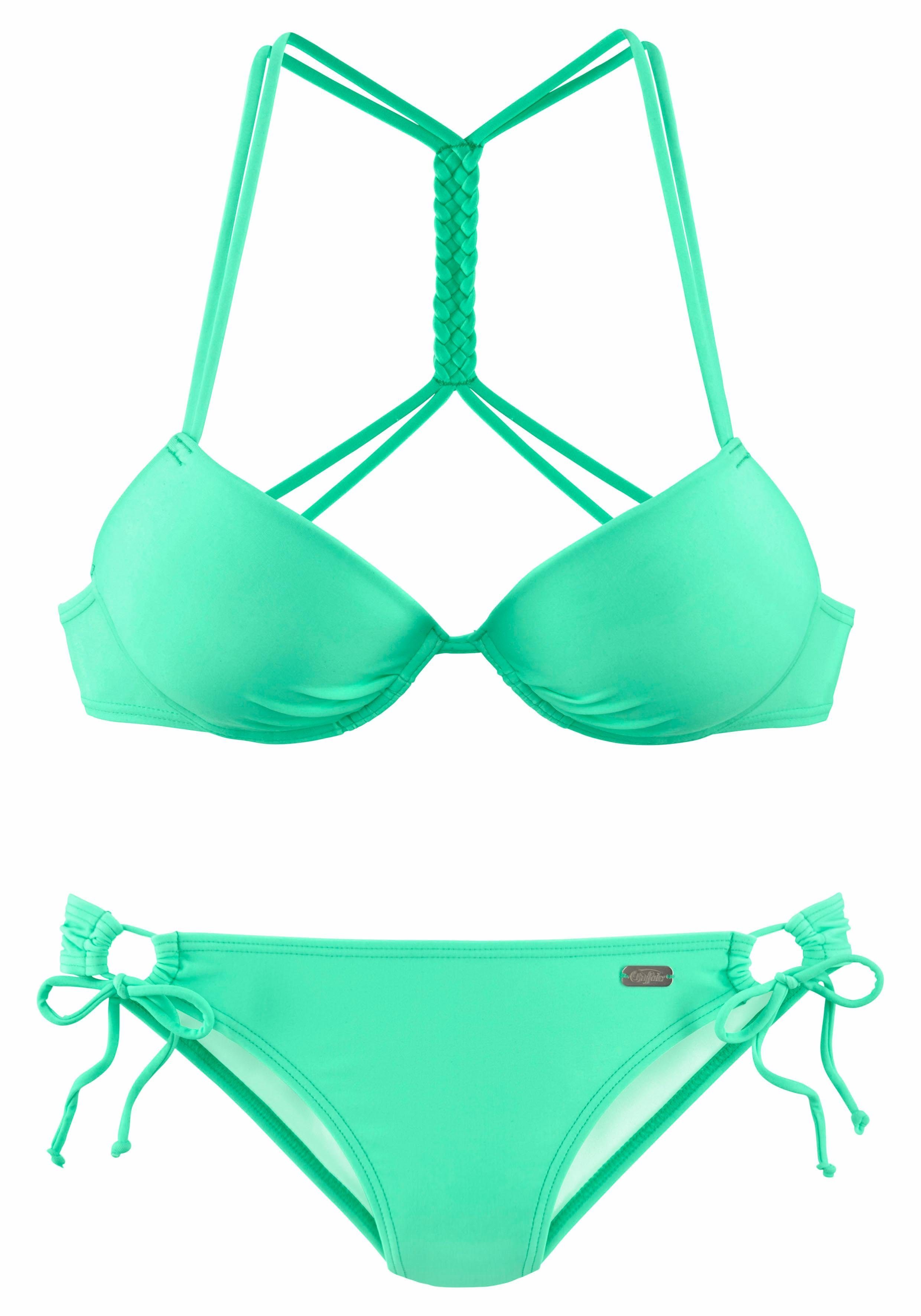 Buffalo Push-upbikini met gevlochten detail achter dames bikini's maat 32 A groen