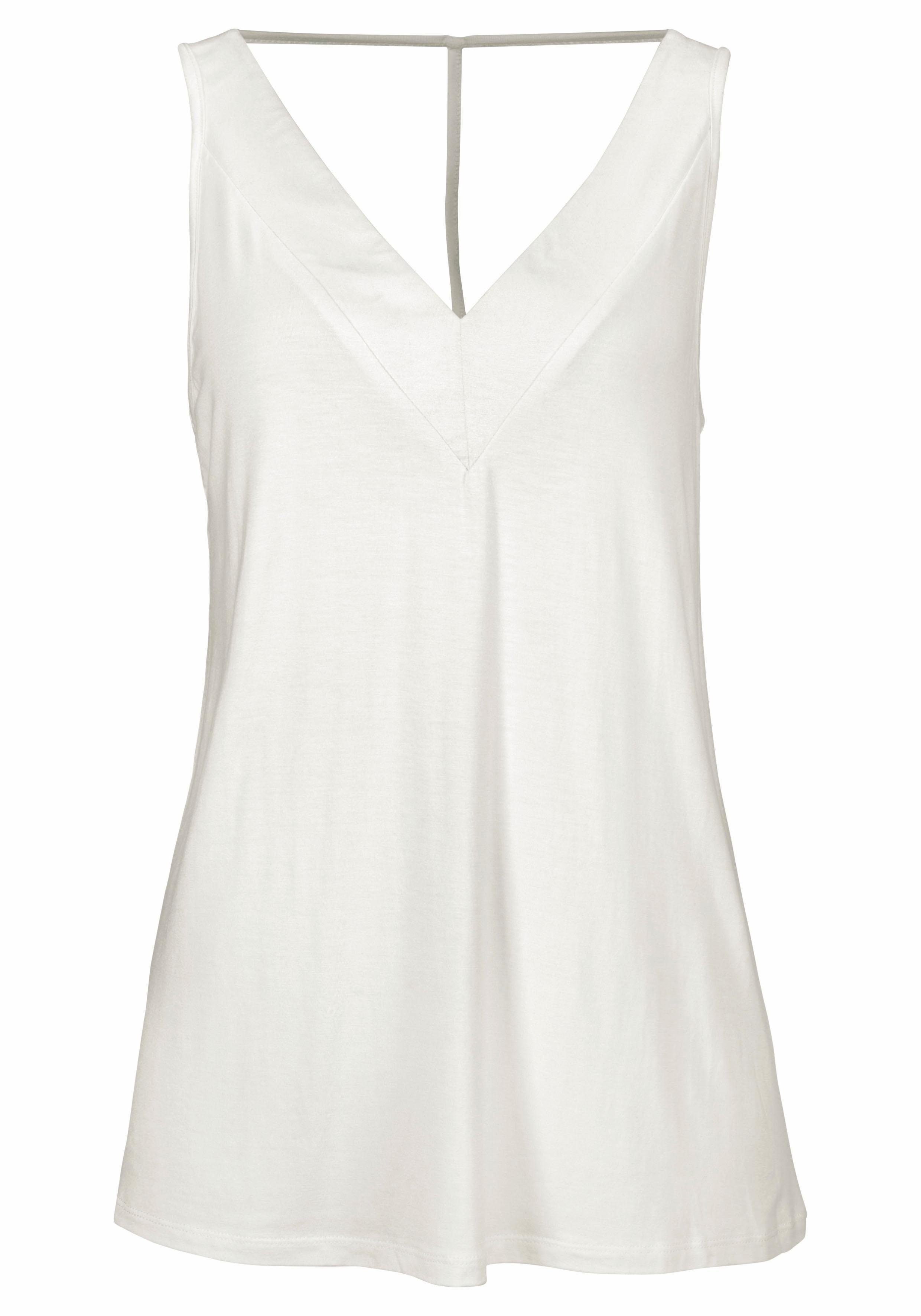Buffalo Tanktop met diepe ruguitsnijding, v-hals, rugdetail