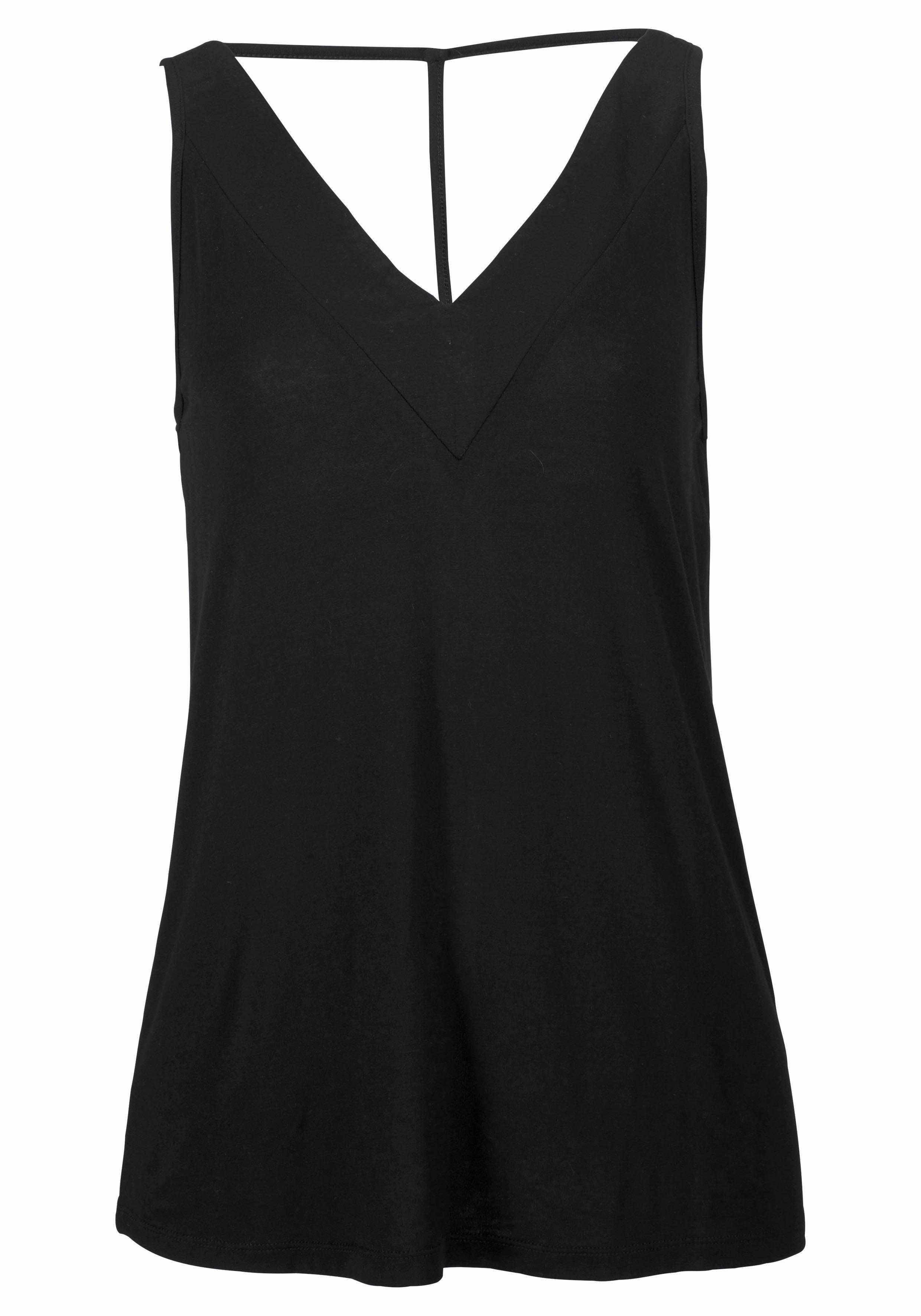 Buffalo Tanktop met diepe ruguitsnijding, v-hals, rugdetail