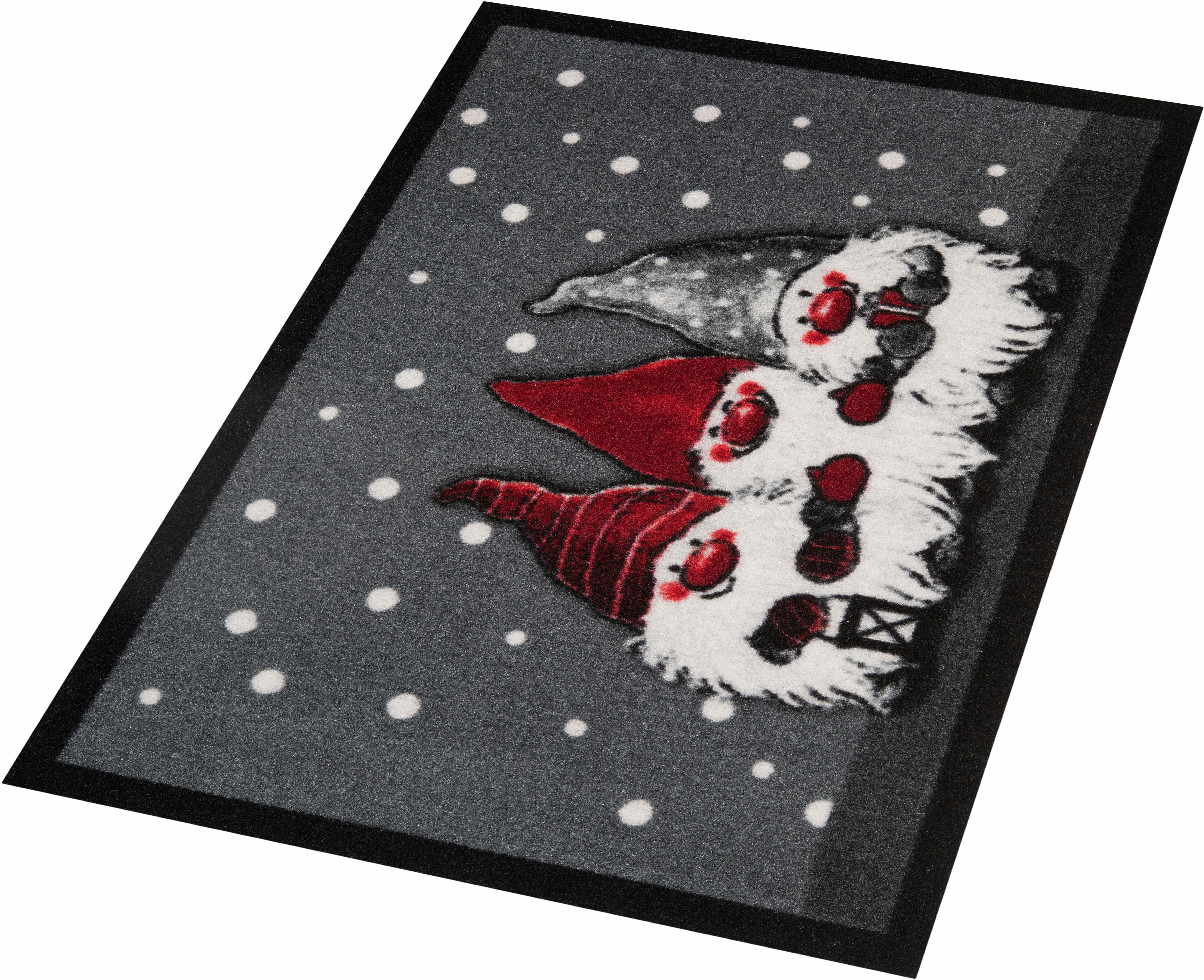 HANSE Home Mat 3 dwergen, deurmat Inloopmat, outdoor, antislip, kerst, wasbaar, binnenin