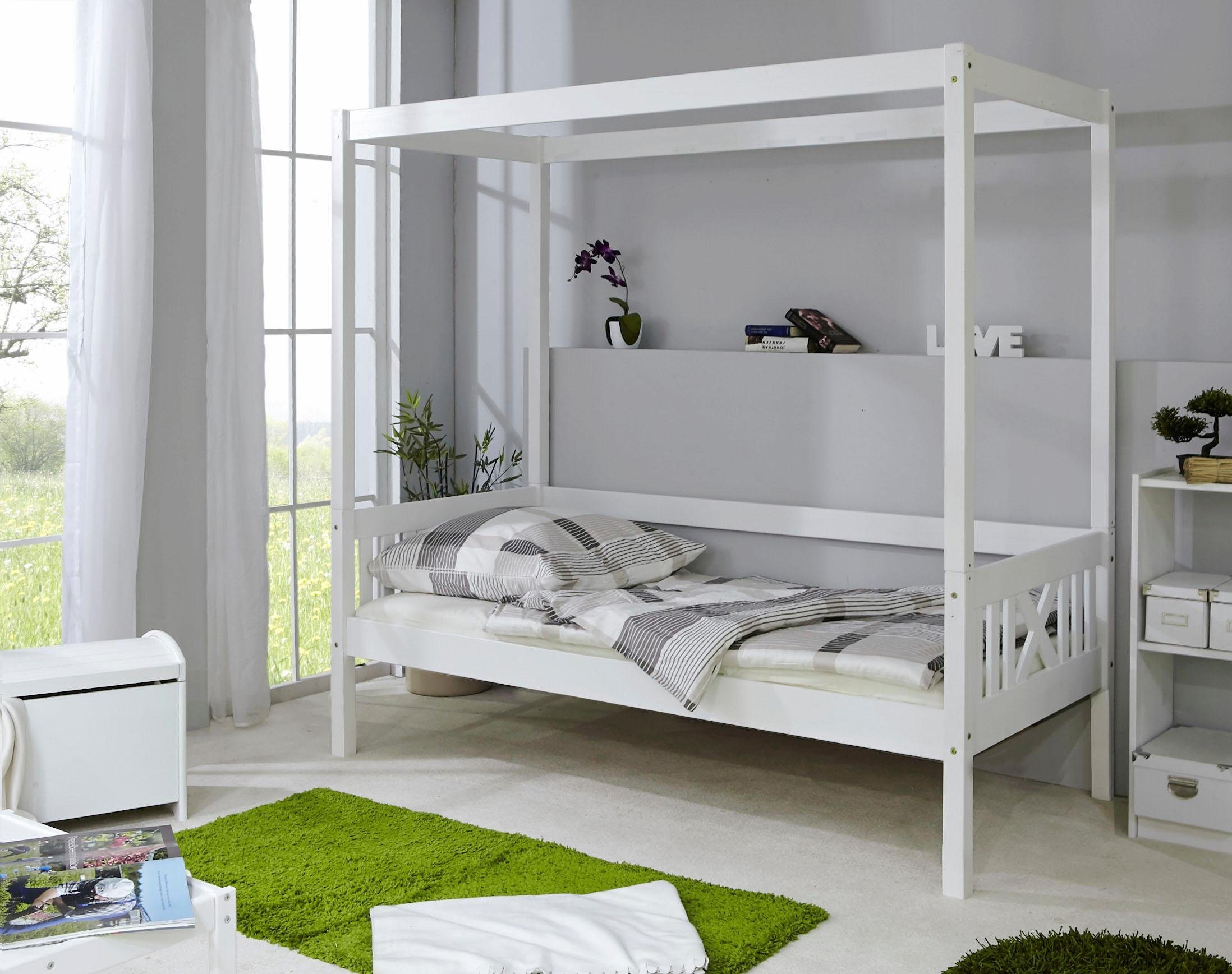 Ticaa Hemelbed Lino in diverse breedten, grenen