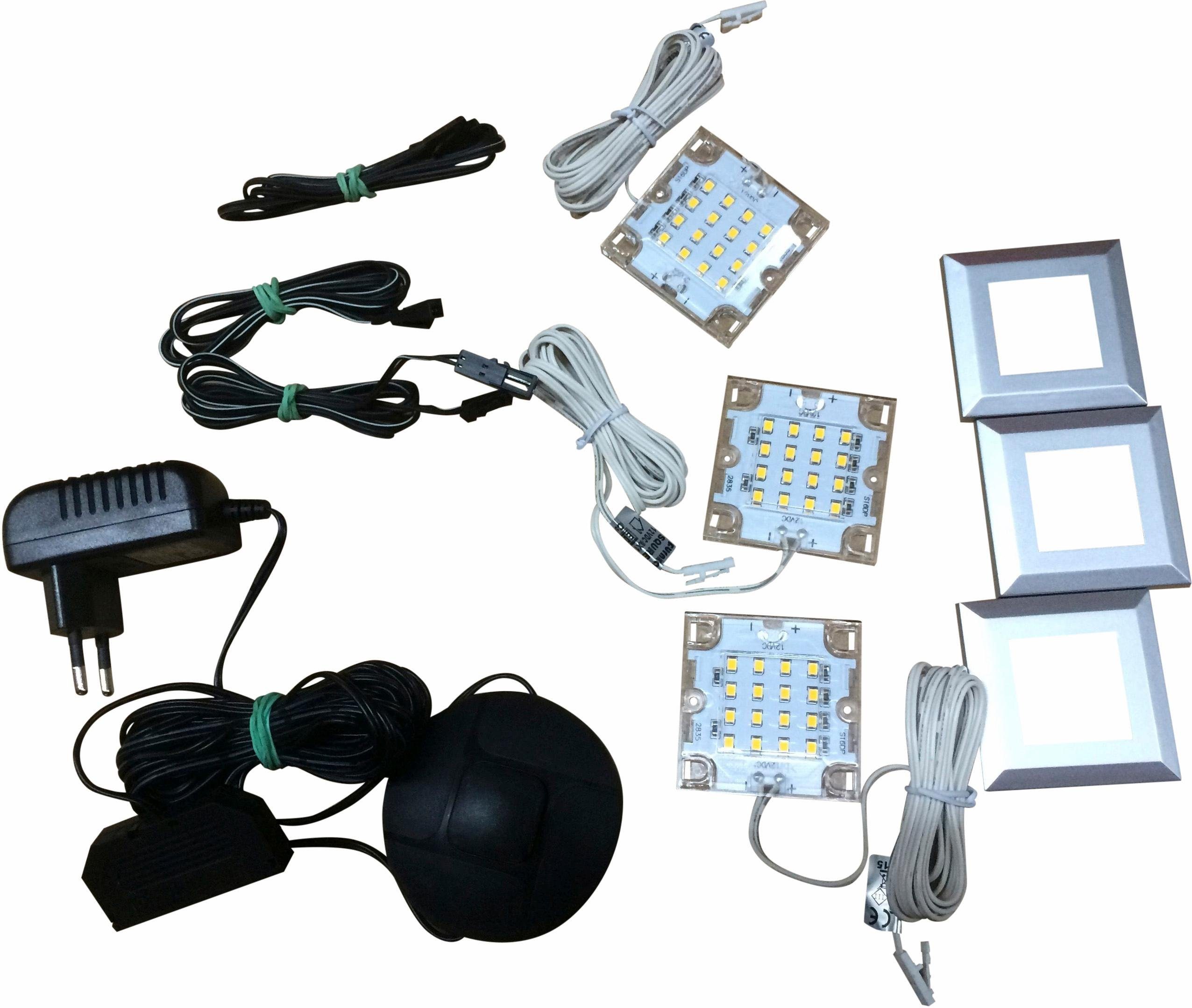 trendteam Led-onderbouwverlichting LED onderbouwspots met koud-wit licht - Met voetenschakelaar