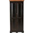 sit draaideurkast corsica met twee deuren, hoogte 180 cm, shabby chic, vintage zwart