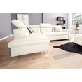 exxpo - sofa fashion hoekbank optioneel met bedfunctie wit
