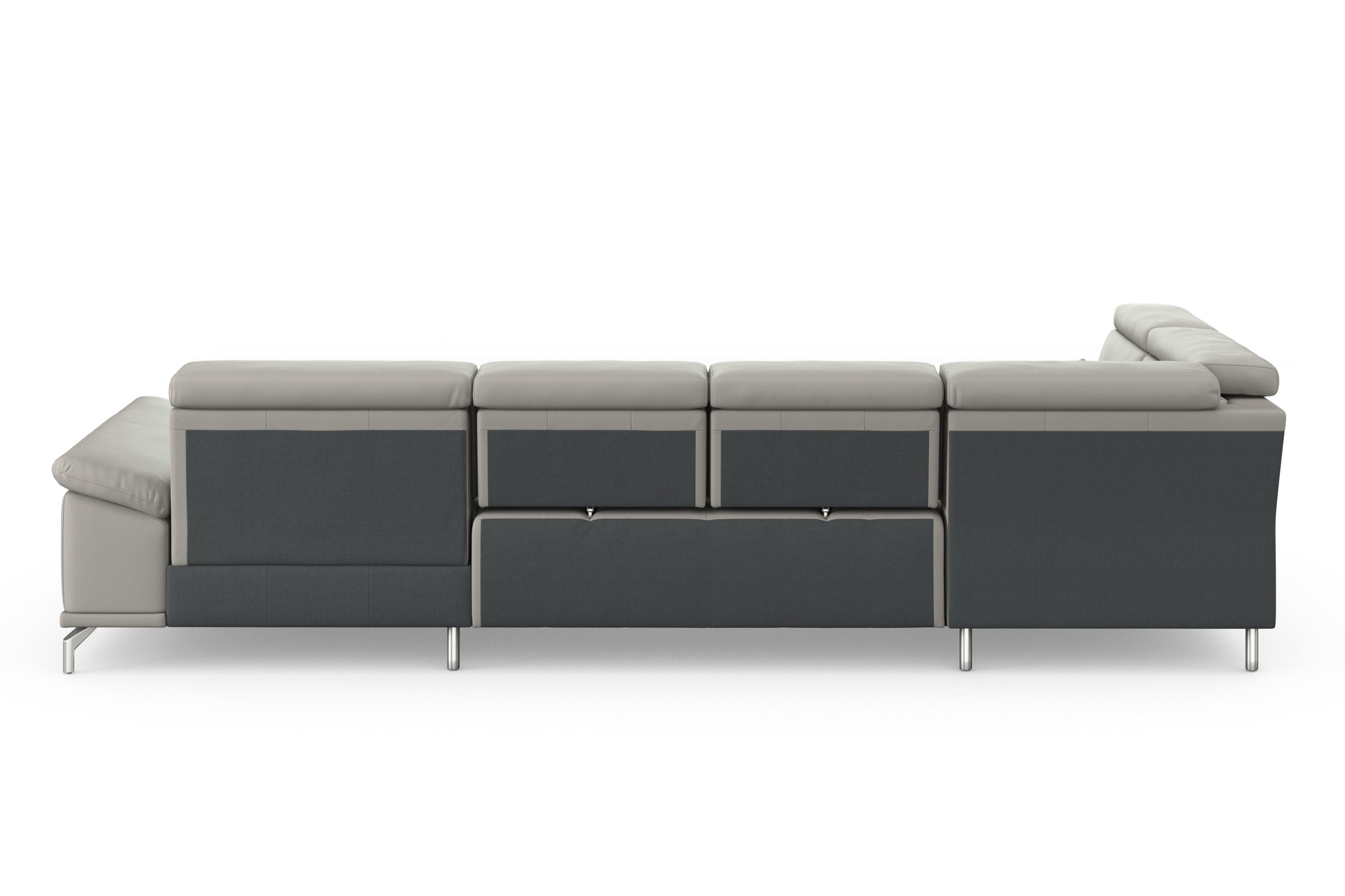 sit&more Zithoek Cabrio U-vorm, met zitdiepteverstelling, arm- en hoofdsteunverstelling