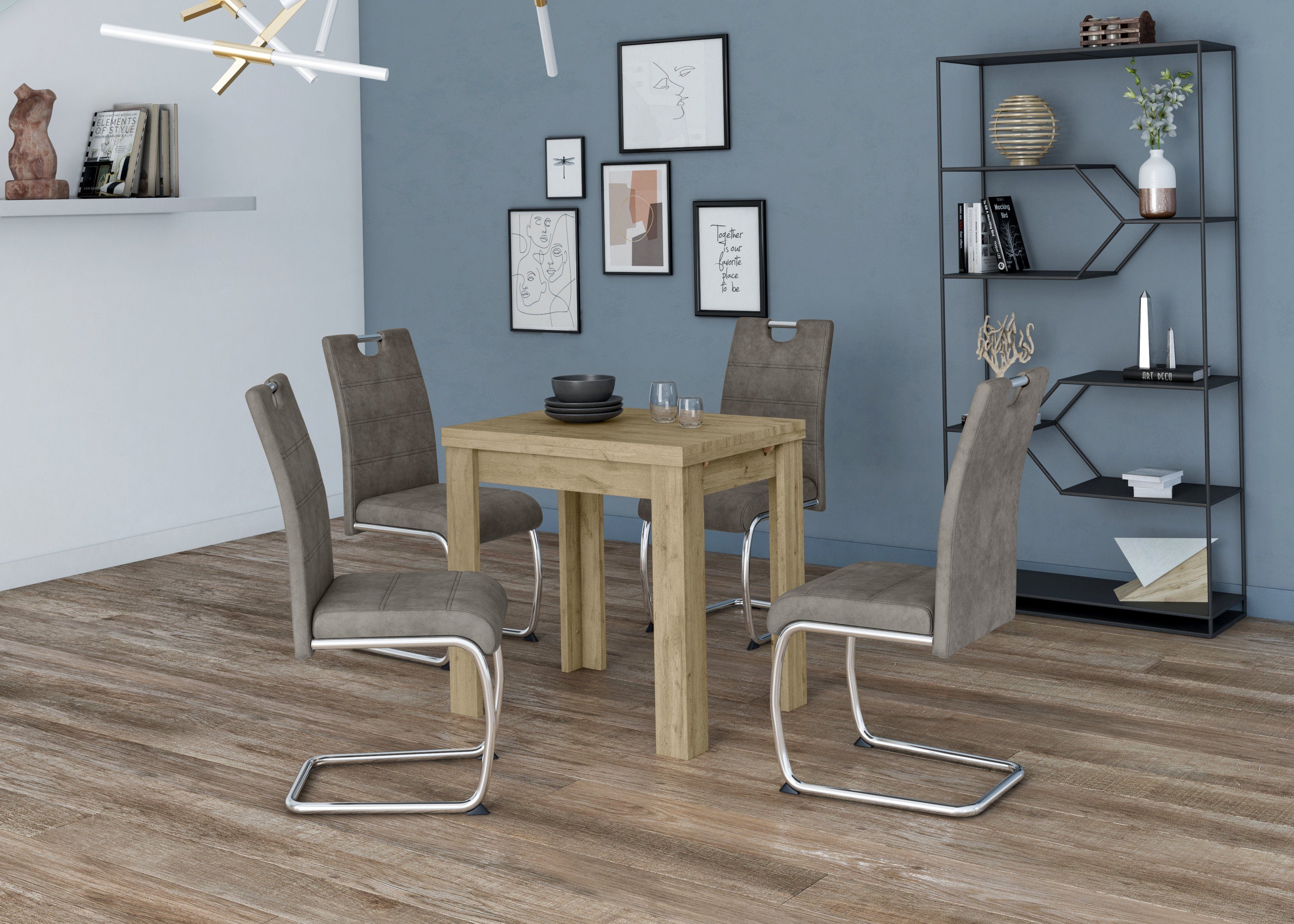 Mäusbacher Eettafel Monti BESTSELLER!, tafel, keukentafel, uittrekbare tafel uit te trekken tot 136 cm