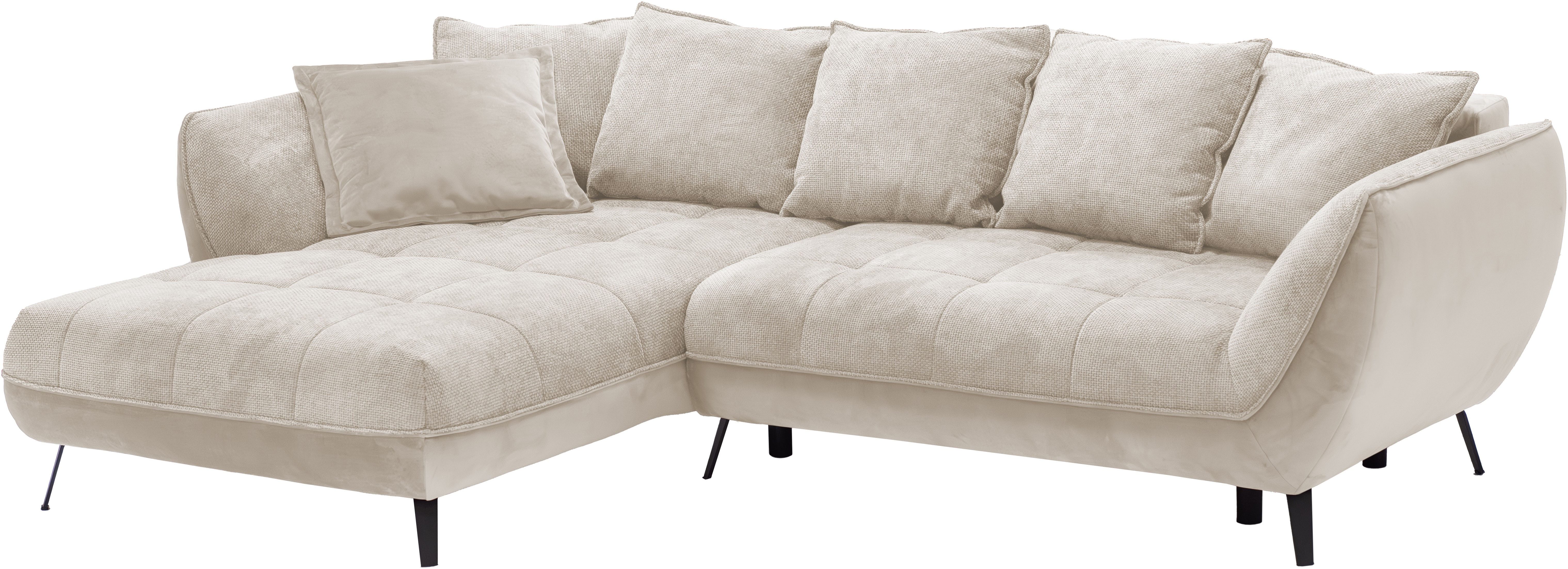 exxpo - sofa fashion Hoekbank Midway met eenvoudige Easy-Lift bedfunctie, comfortabel en modern