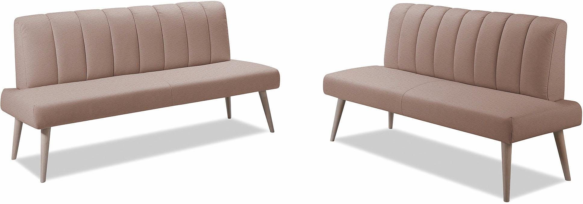 exxpo - sofa fashion Zitbank Costa, moderne rugstikking, comfortabel en elegant, hoge houten voet
