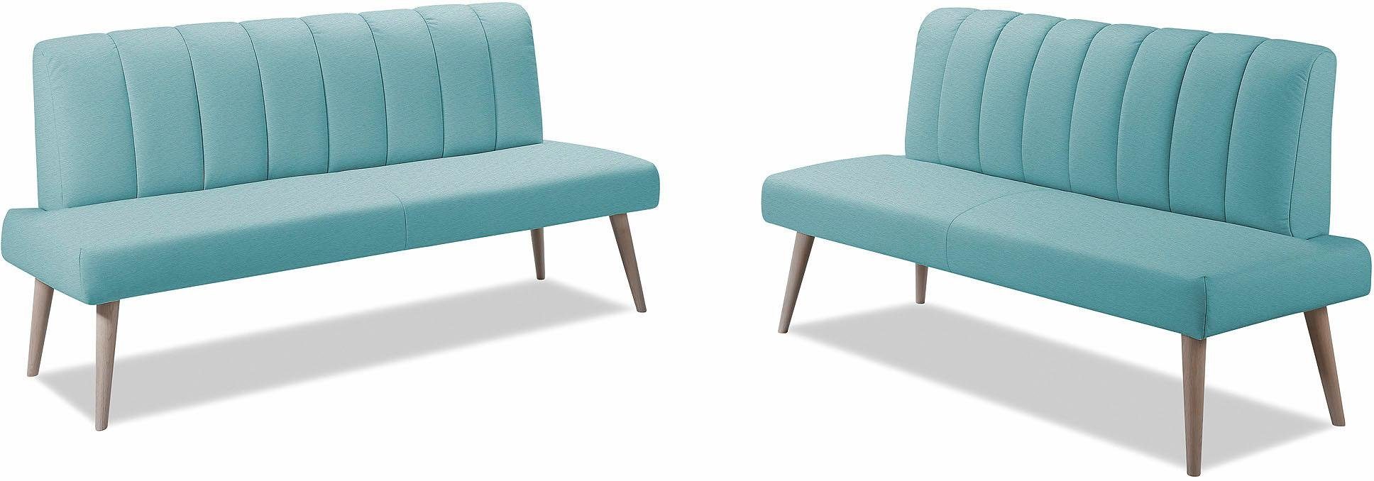 exxpo - sofa fashion Zitbank Costa, moderne rugstikking, comfortabel en elegant, hoge houten voet
