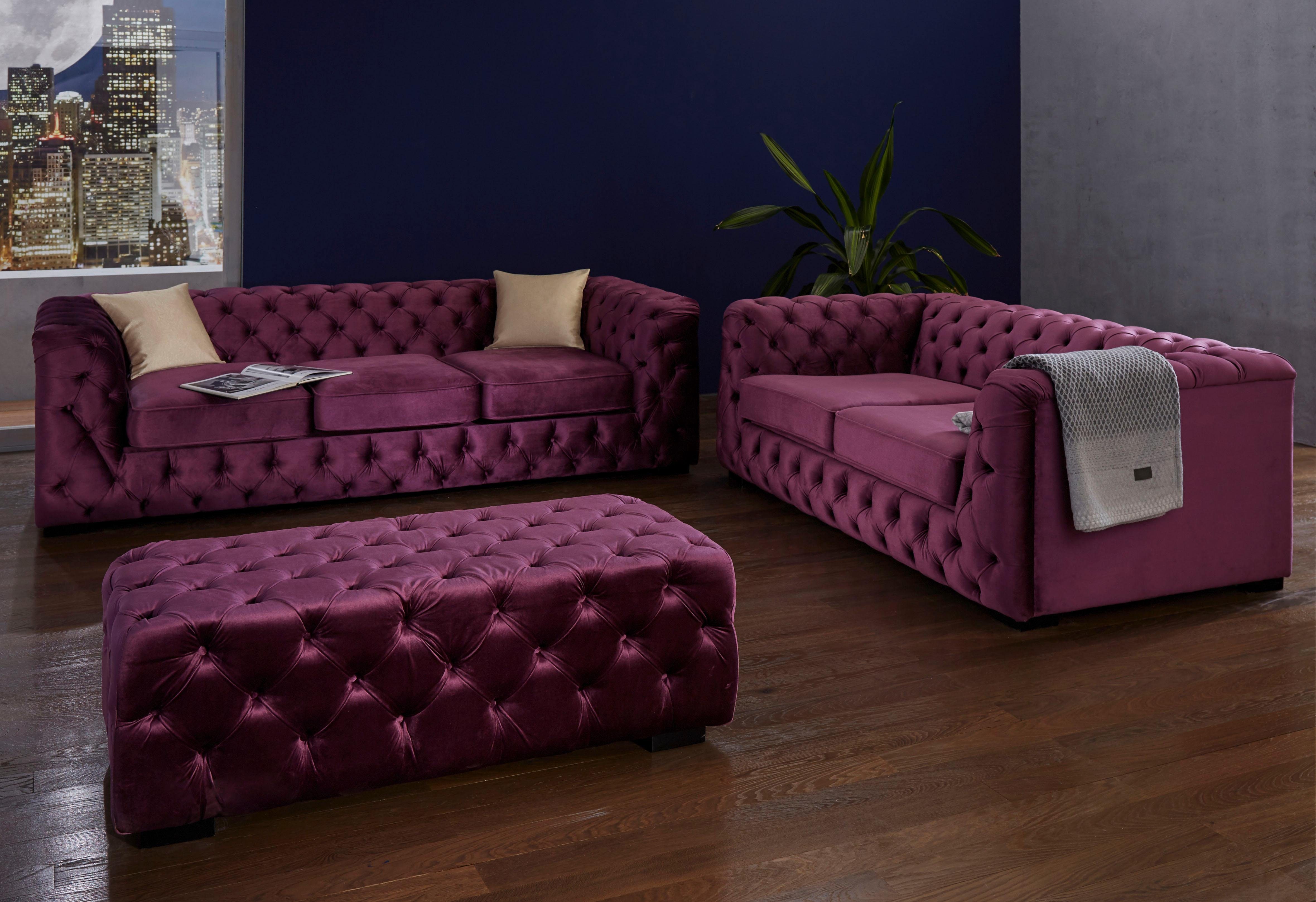Guido Maria Kretschmer Home&Living Chesterfield-bank Kalina met klassieke chesterfield-capitonnage