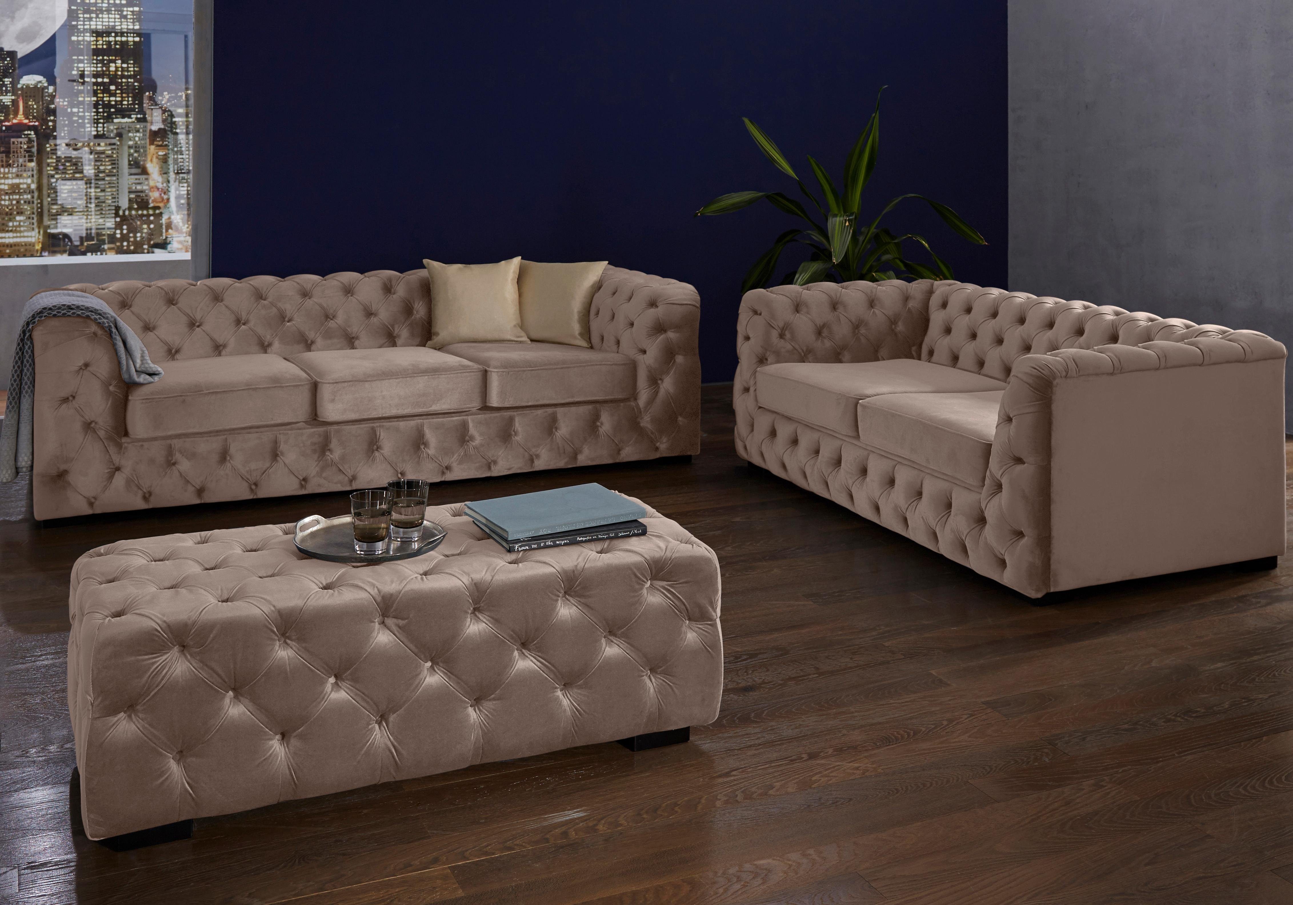 Guido Maria Kretschmer Home&Living Chesterfield-bank Kalina met klassieke chesterfield-capitonnage