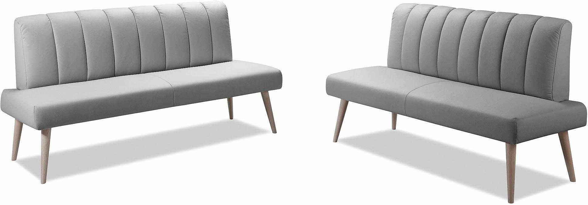 exxpo - sofa fashion Zitbank Costa, moderne rugstikking, comfortabel en elegant, hoge houten voet