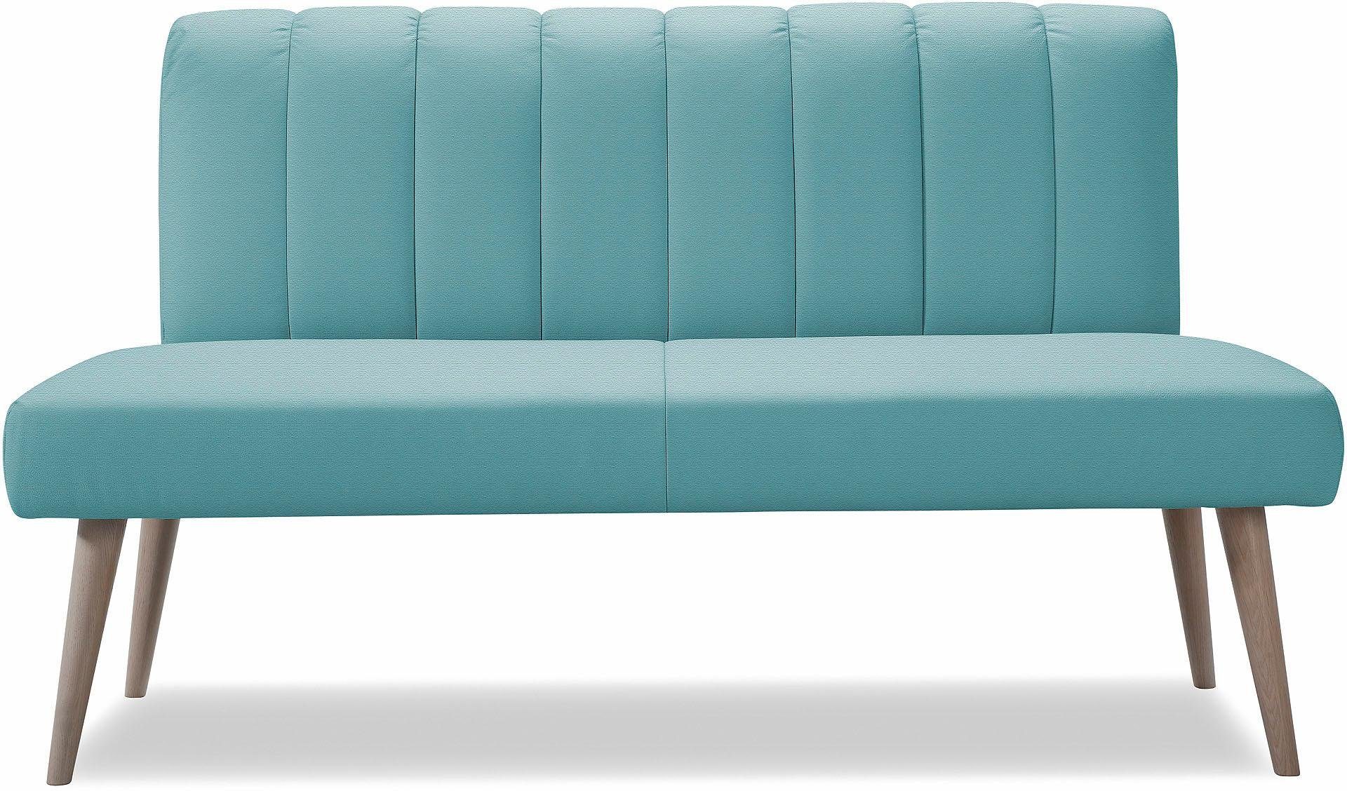 exxpo - sofa fashion Zitbank Costa, moderne rugstikking, comfortabel en elegant, hoge houten voet
