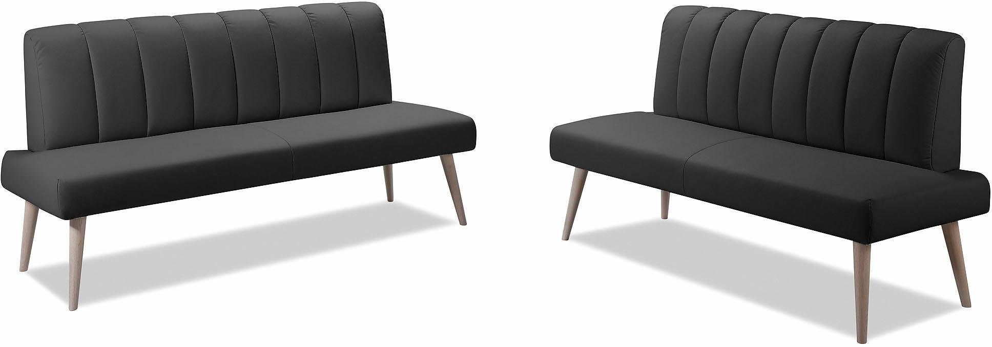 exxpo - sofa fashion Zitbank Costa, moderne rugstikking, comfortabel en elegant, hoge houten voet