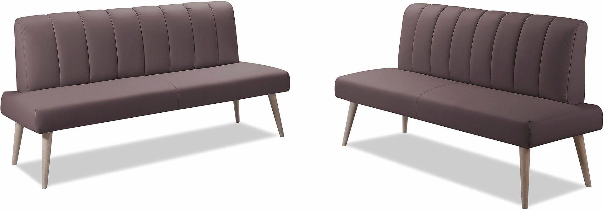 exxpo - sofa fashion Zitbank Costa, moderne rugstikking, comfortabel en elegant, hoge houten voet