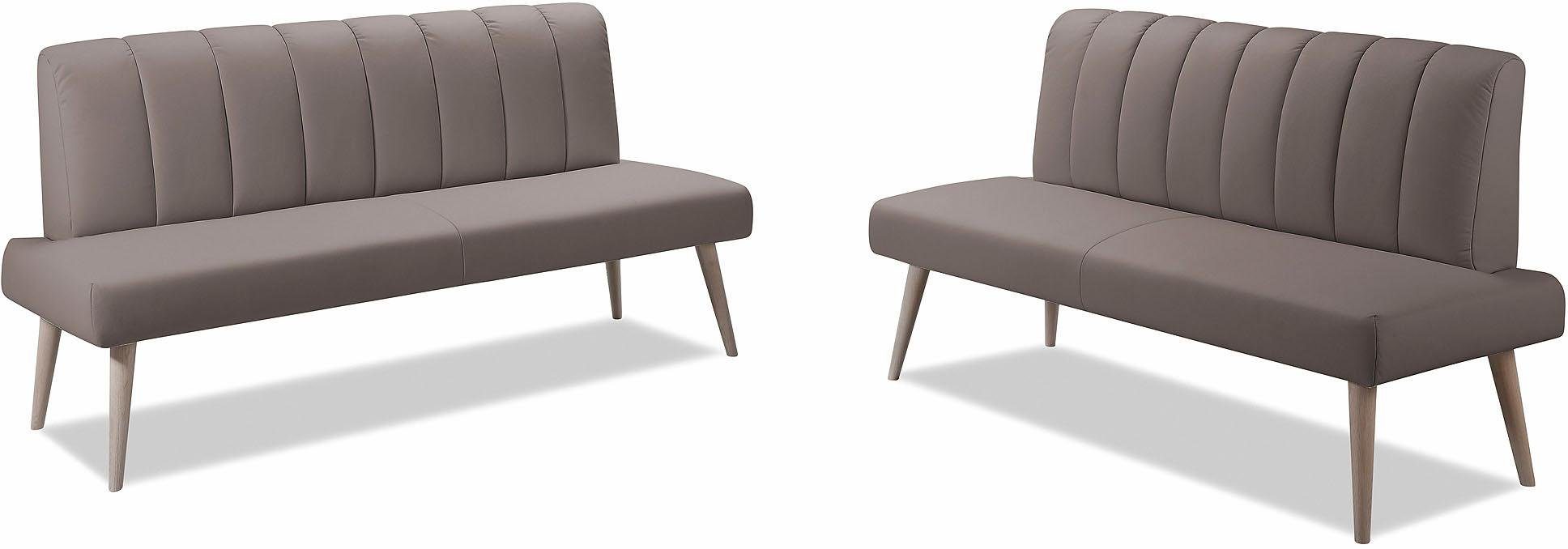 exxpo - sofa fashion Zitbank Costa, moderne rugstikking, comfortabel en elegant, hoge houten voet