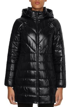 calvin klein doorgestikte jas essential recycled padded coat met stijlvolle calvin klein branding zwart