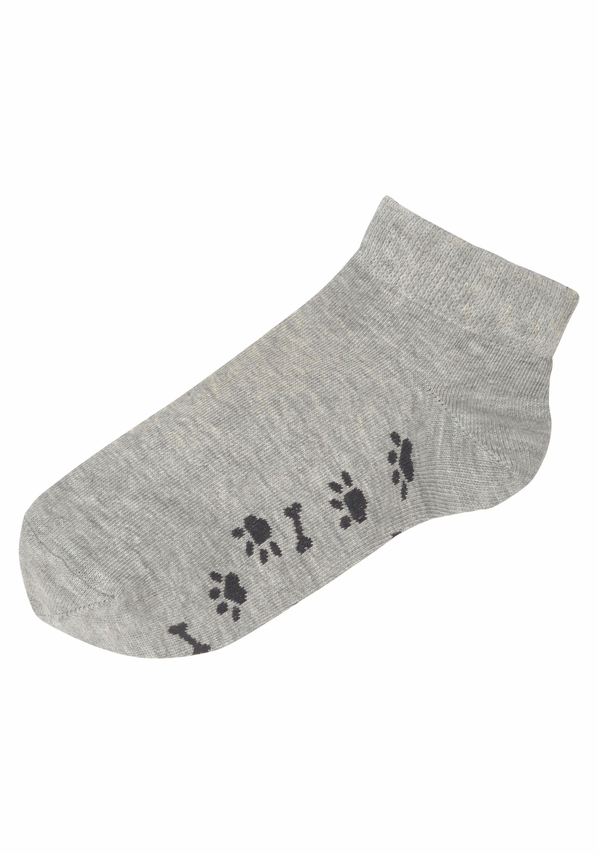 Arizona Sneakersokken met leuk potendesign onder de zool (set, 5 paar)