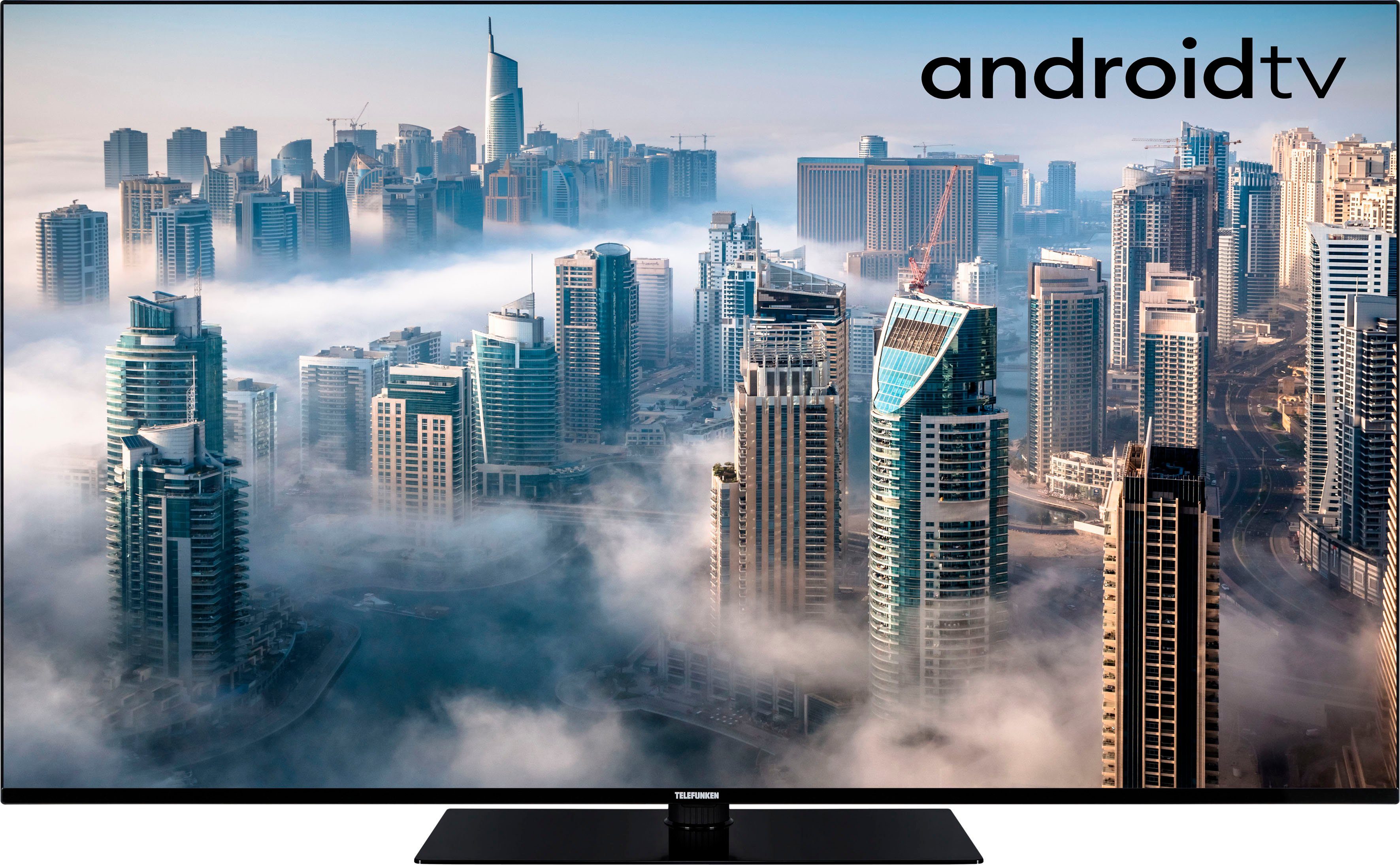 Telefunken Led-TV D65V950M2CWH, 164 cm / 65 ", 4K Ultra HD, Smart TV, Dolby Atmos - USB-recording - Google assistent - Android-tv